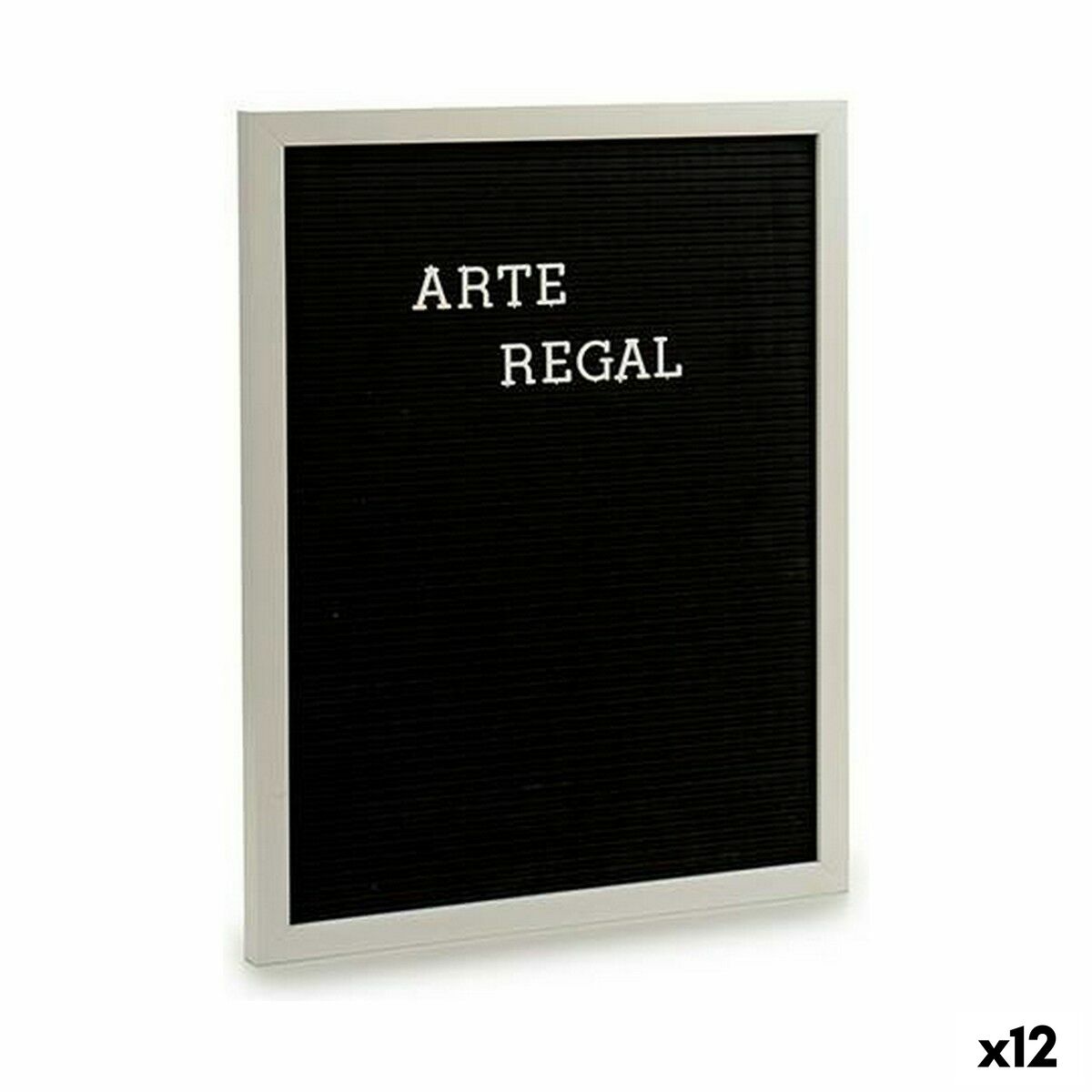 Cuadro Gift Decor Blanco Negro 2,5 x 50,5 x 40,5 cm Panel 144 Letras (12 Unidades)