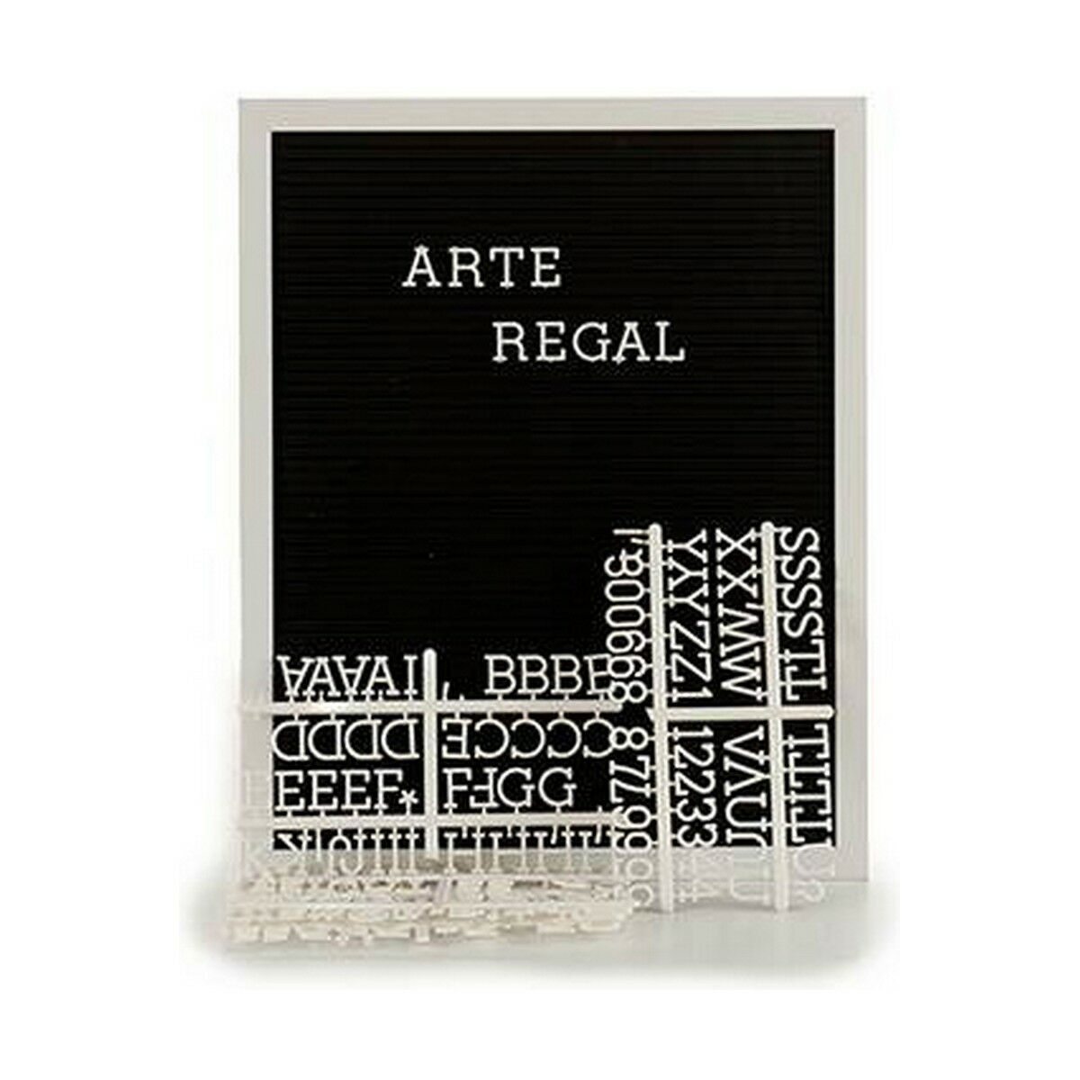 Cuadro Gift Decor Blanco Negro 2,5 x 50,5 x 40,5 cm Panel 144 Letras (12 Unidades)