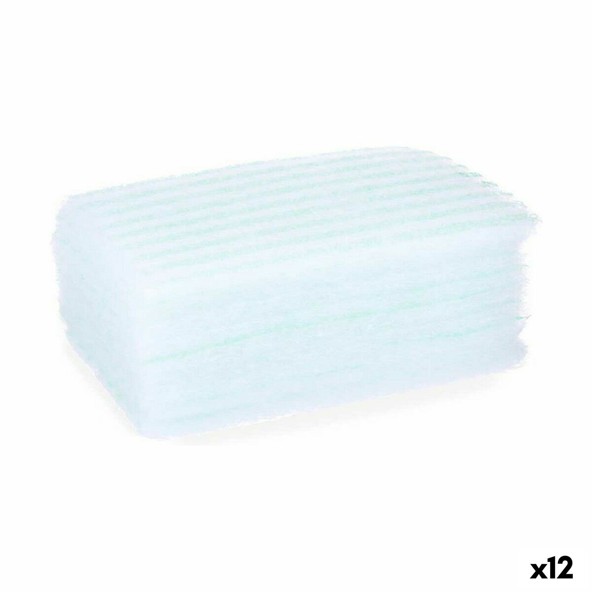 Esponja Corporal Berilo Azul Blanco 19,5 x 12 x 1,5 cm Jabón (12 Unidades)