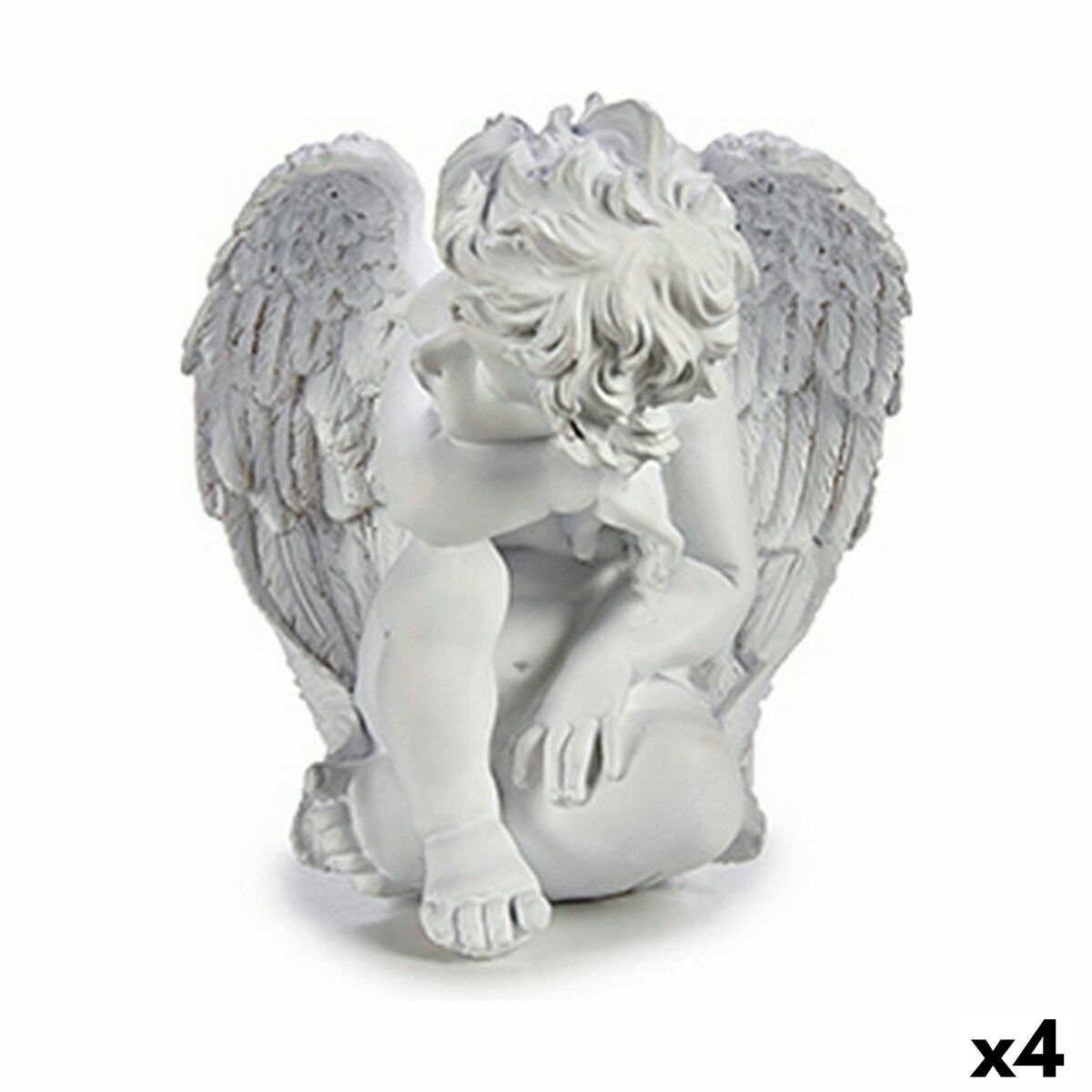 Figura Decorativa Krist+ Blanco 24 x 27 x 28 cm (4 Unidades)