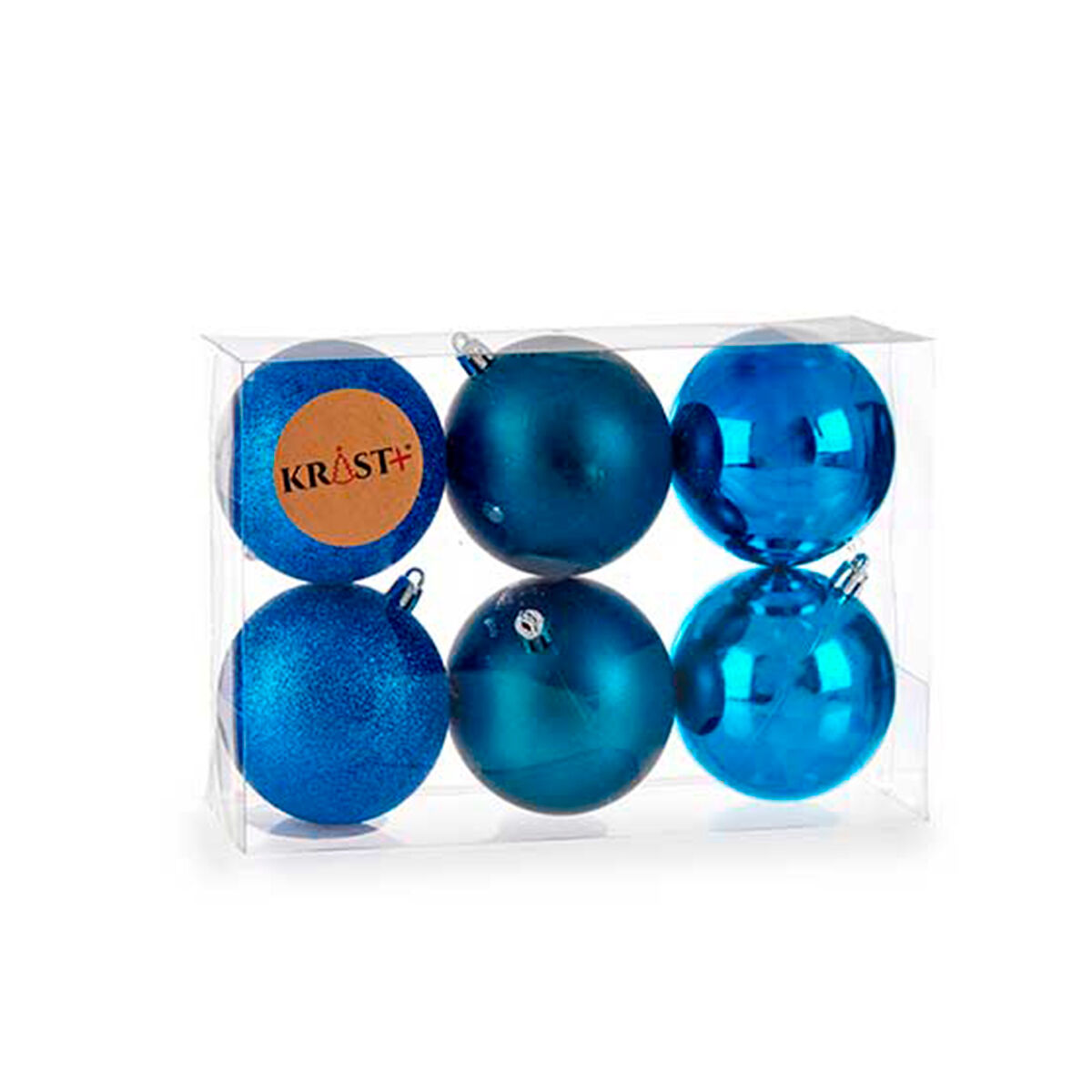 Set de Bolas de Navidad Krist+ Azul Plástico (12 Unidades)
