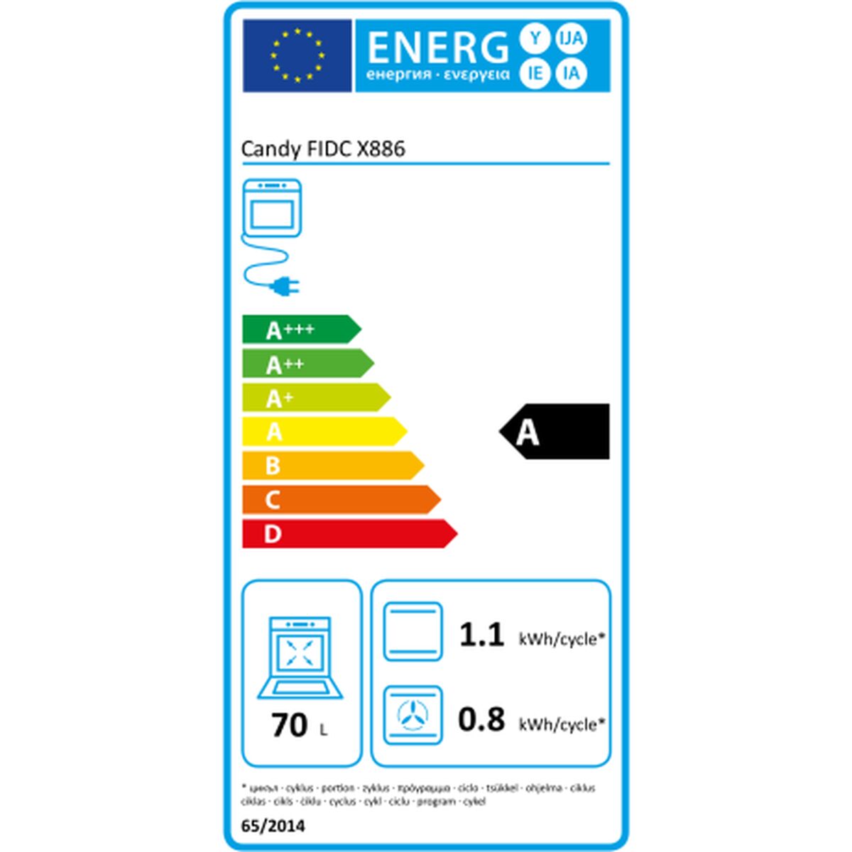 Horno Pirolítico Candy FIDCPX886