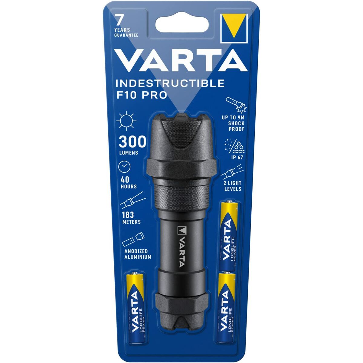 Linterna Varta Indestructible F10 Pro 6 W 300 Lm (3 Unidades)
