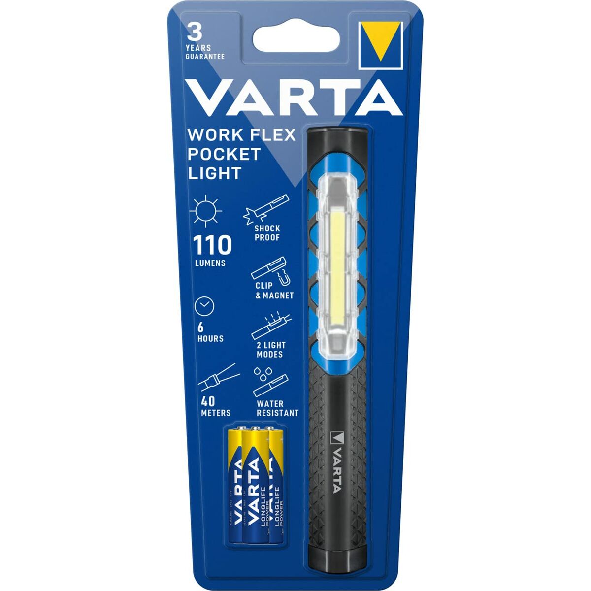 Linterna Varta Work Flex Pocket Light 1,5 W 110 Lm