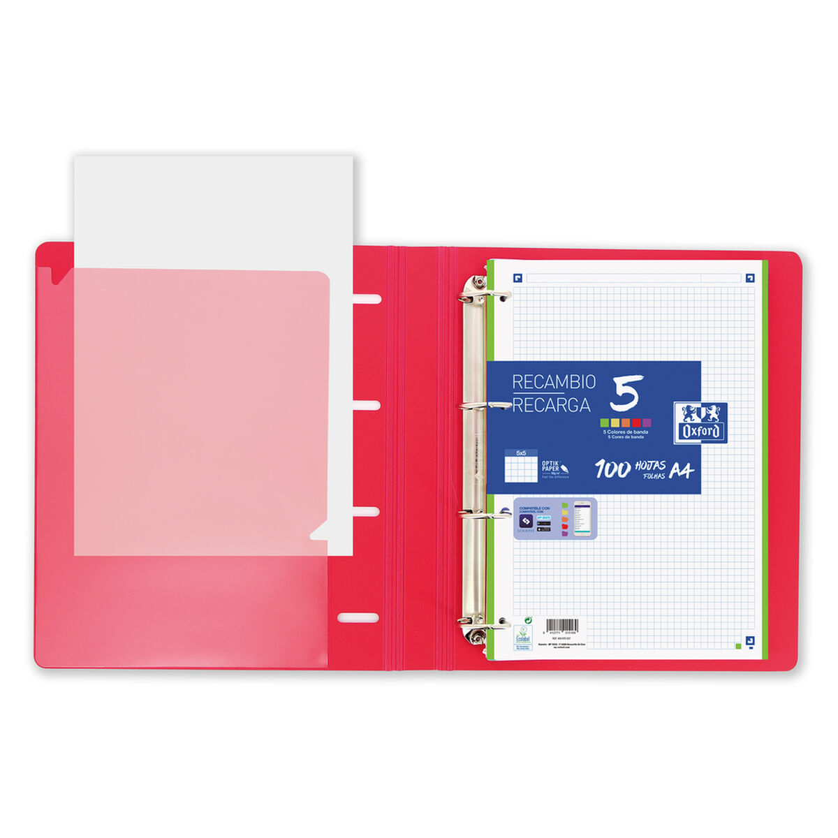 Carpeta de anillas Oxford Europeanbinder Polyfoam A4 A4+ 1 unidad