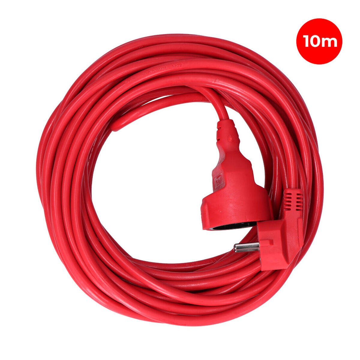 Cable alargador EDM 23600 Rojo 10 m Flexible