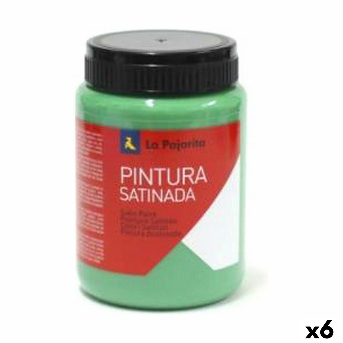 Témpera La Pajarita L-17 6 Piezas Verde Escolar Satinado