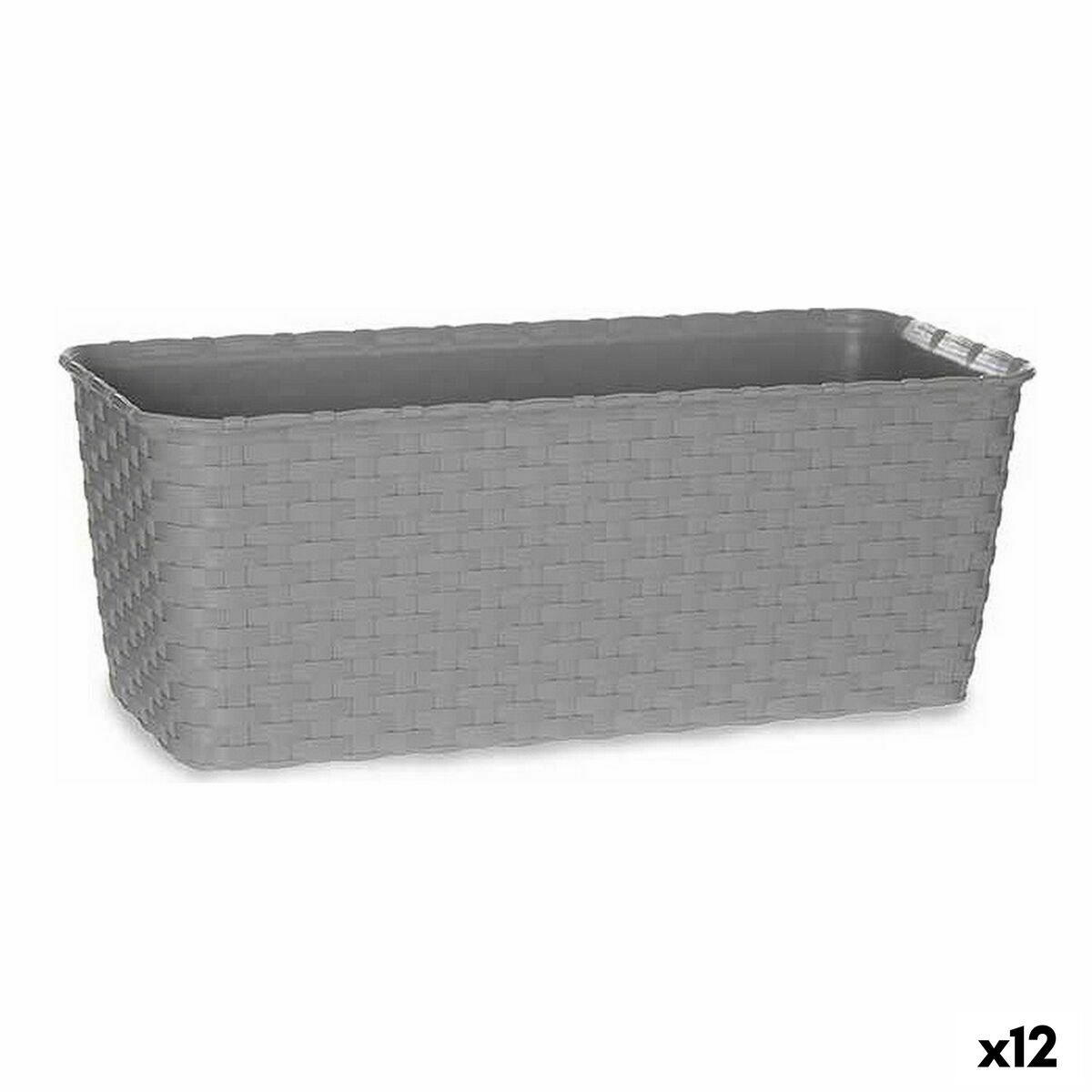 Jardinera Stefanplast Gris Plástico 13 x 11 x 29 cm (12 Unidades)