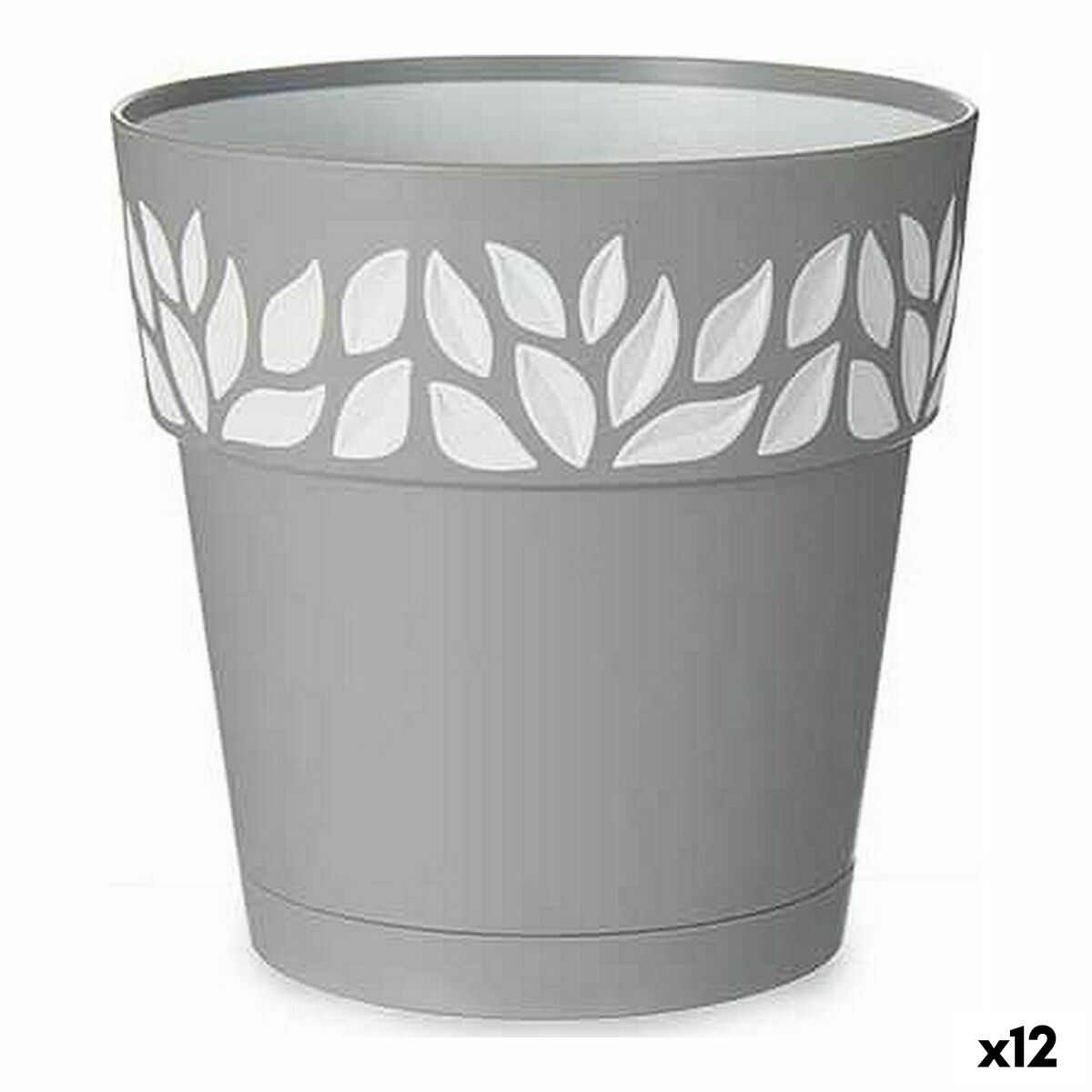 Maceta Autorriego Stefanplast Blanco Gris Plástico 15 x 15 x 15 cm (12 Unidades)