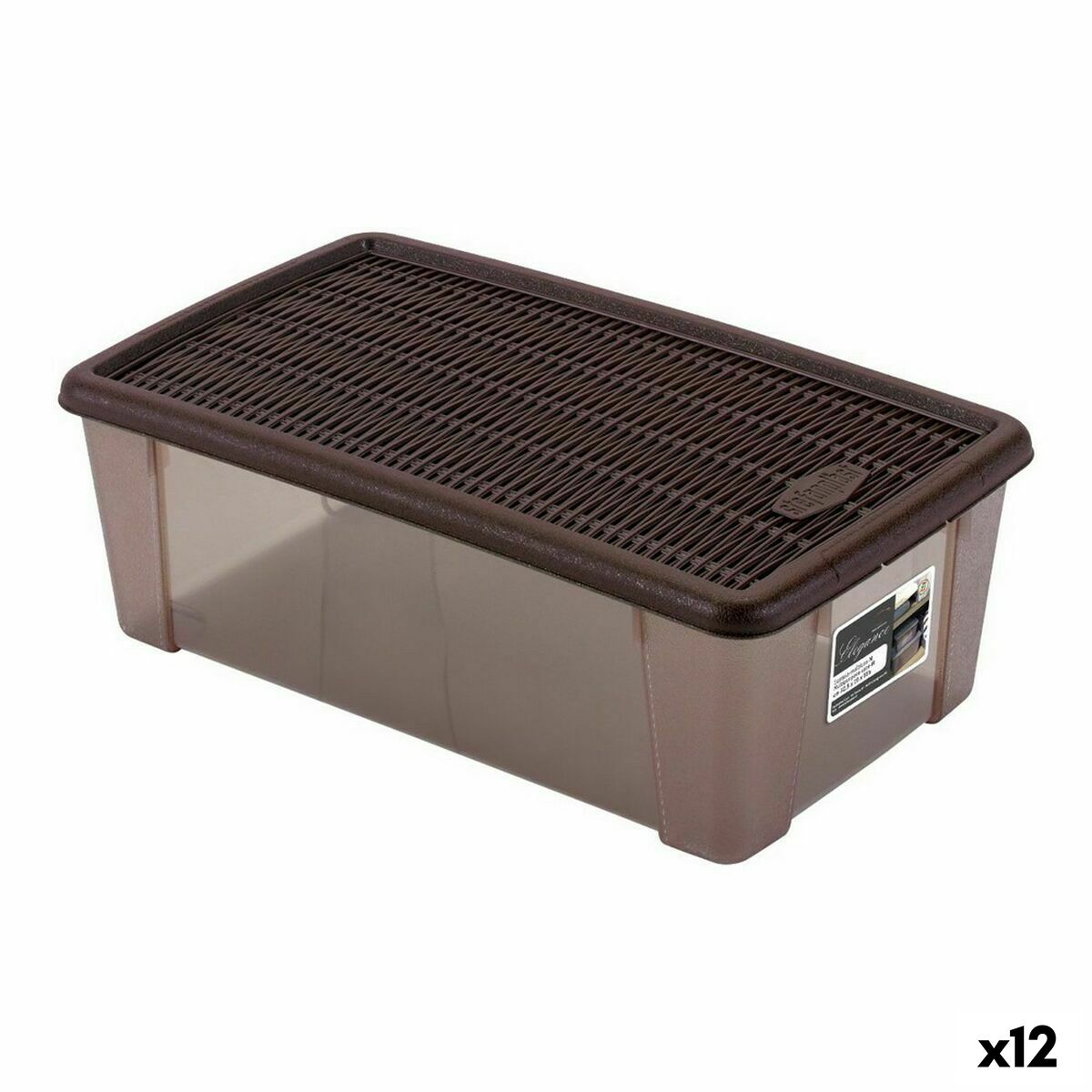Caja con Tapa Stefanplast Chocolate Plástico 5 L (12 Unidades)