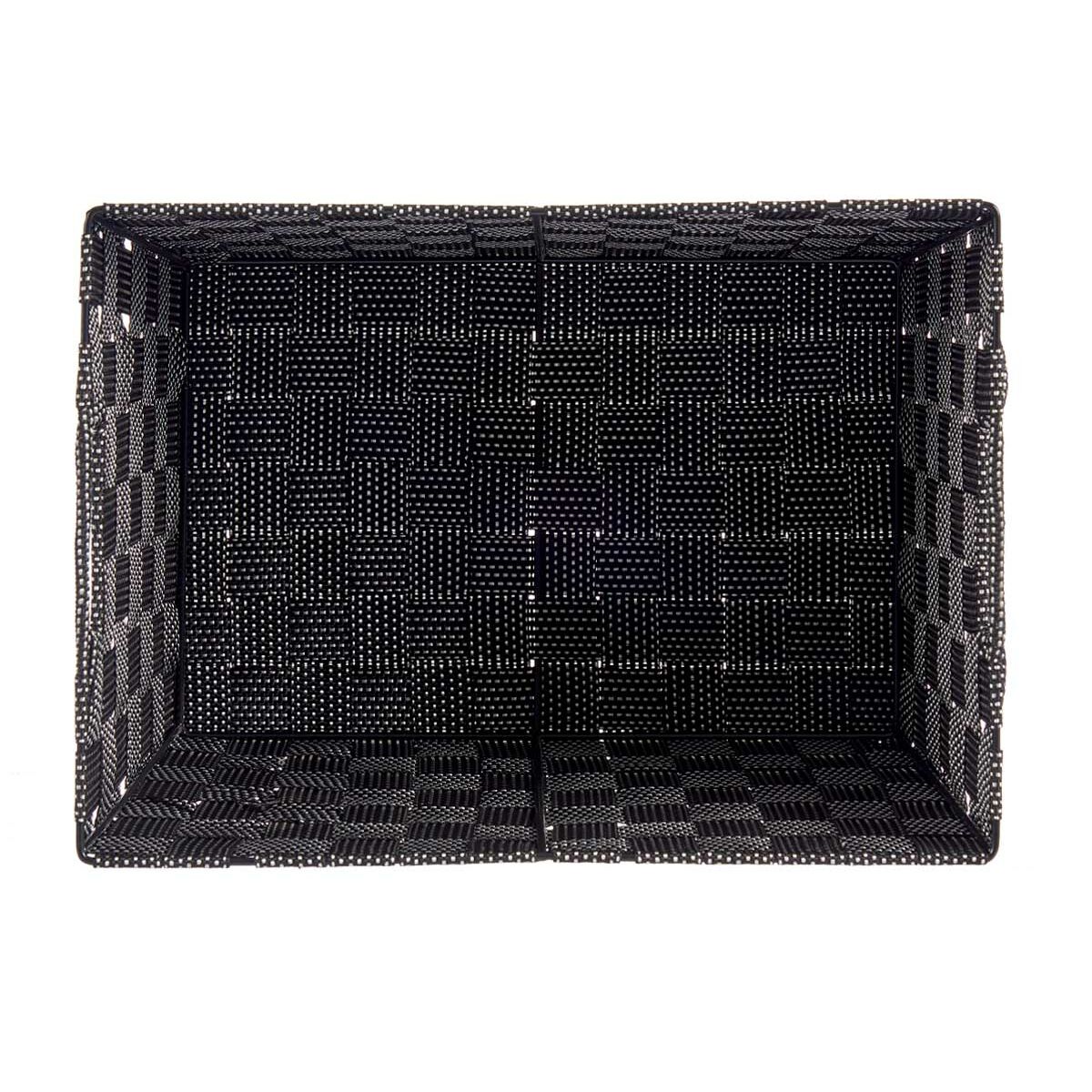 Caja de Almacenaje Kipit Negro Poliéster Tela Trenzada 10 L (12 Unidades)