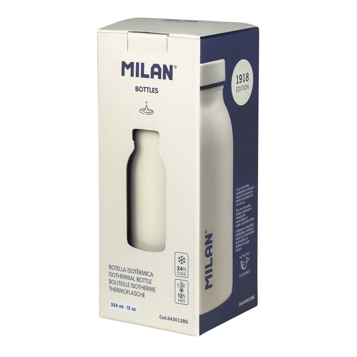 Botella Térmica Milan Blanco 354 ml