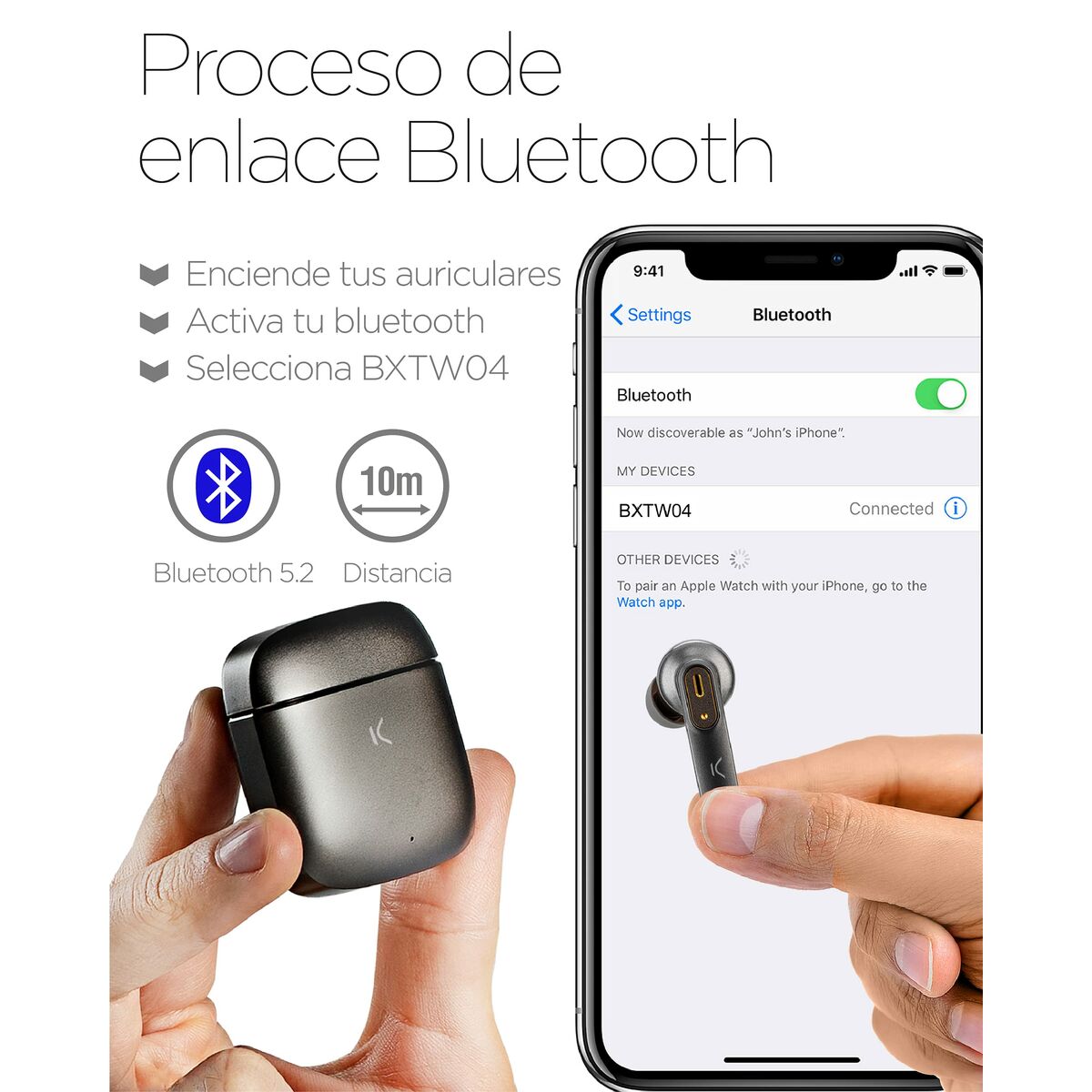 Auriculares Bluetooth KSIX Spark