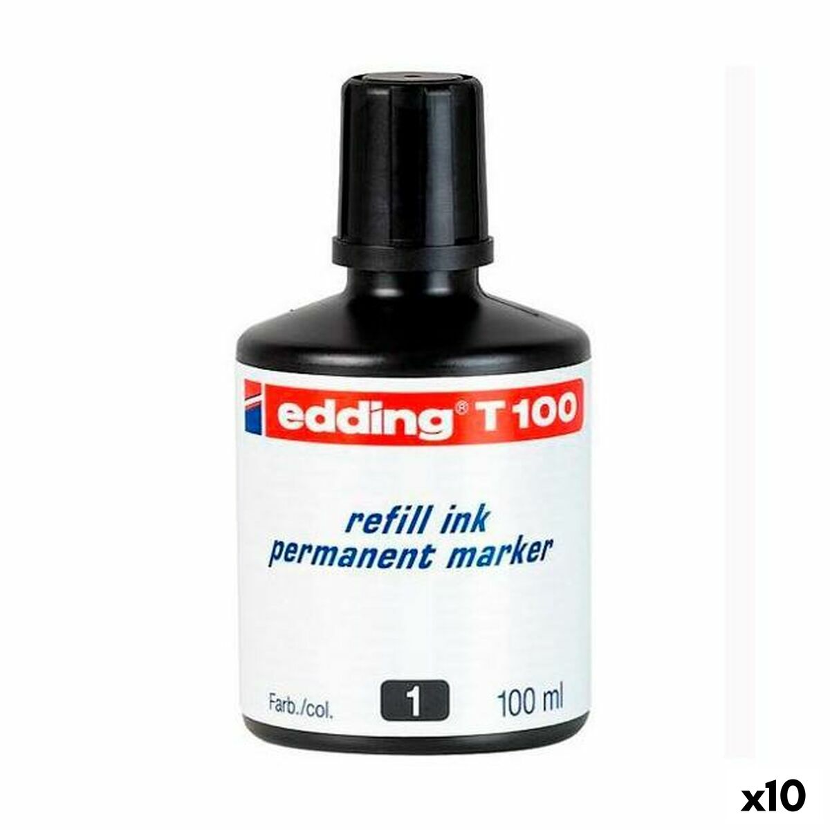 Tinta de recarga Edding T100 Permanente 100 ml (10 Unidades)