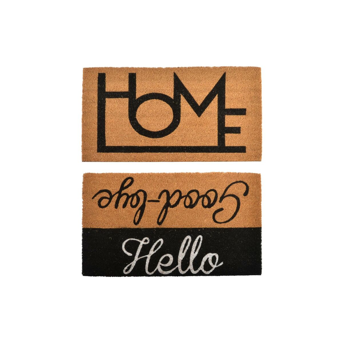 Felpudo DKD Home Decor Negro Marrón Goma (75 x 45 x 1,5 cm) (2 Unidades)