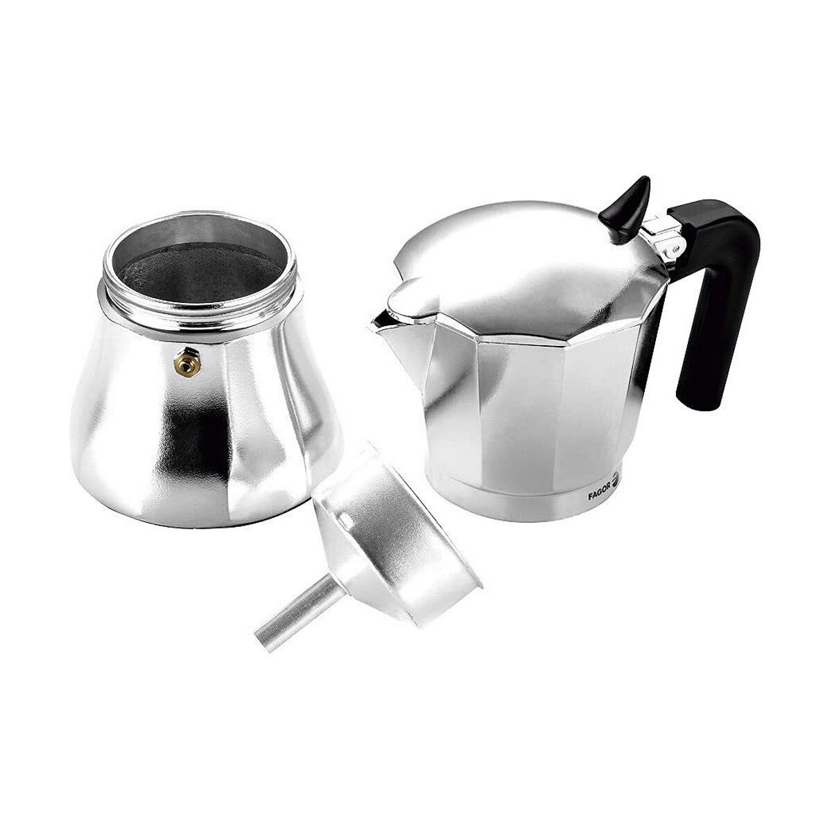 Cafetera Italiana Fagor Acero Aluminio 6 Tazas (1 unidad)