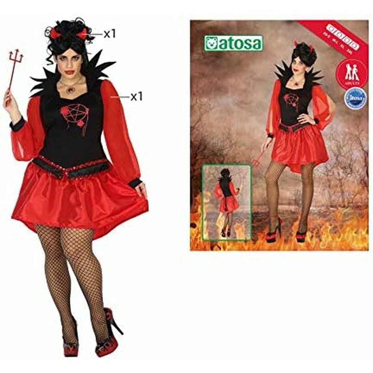 Disfraz para Adultos Th3 Party Multicolor