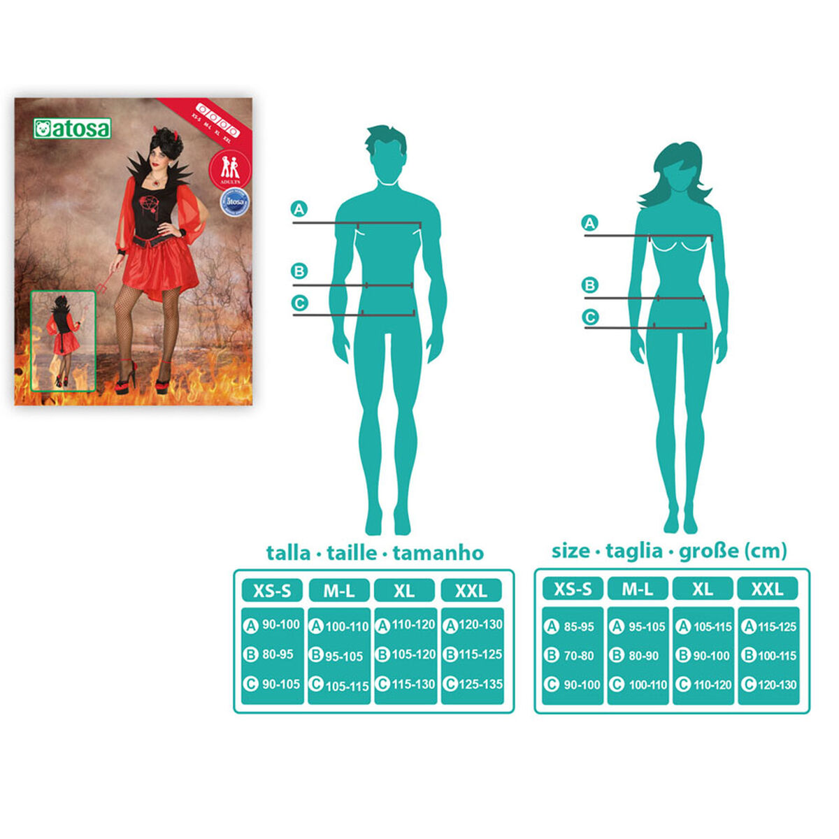 Disfraz para Adultos Th3 Party Multicolor