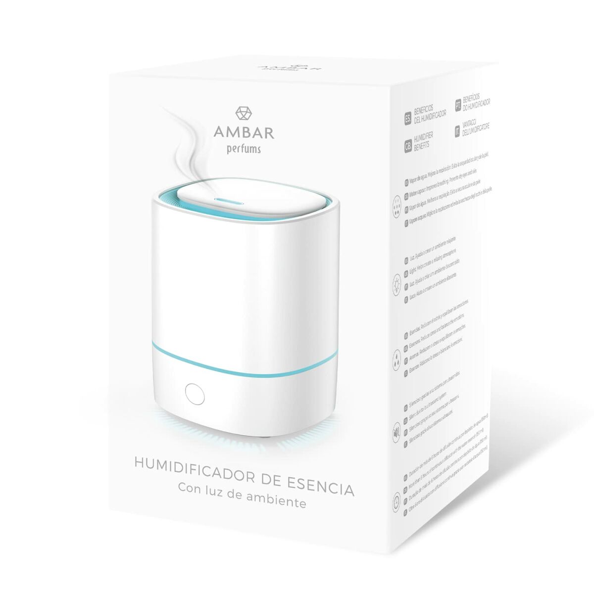 Humidificador Difusor de Aromas Ambar 2.0 Blanco