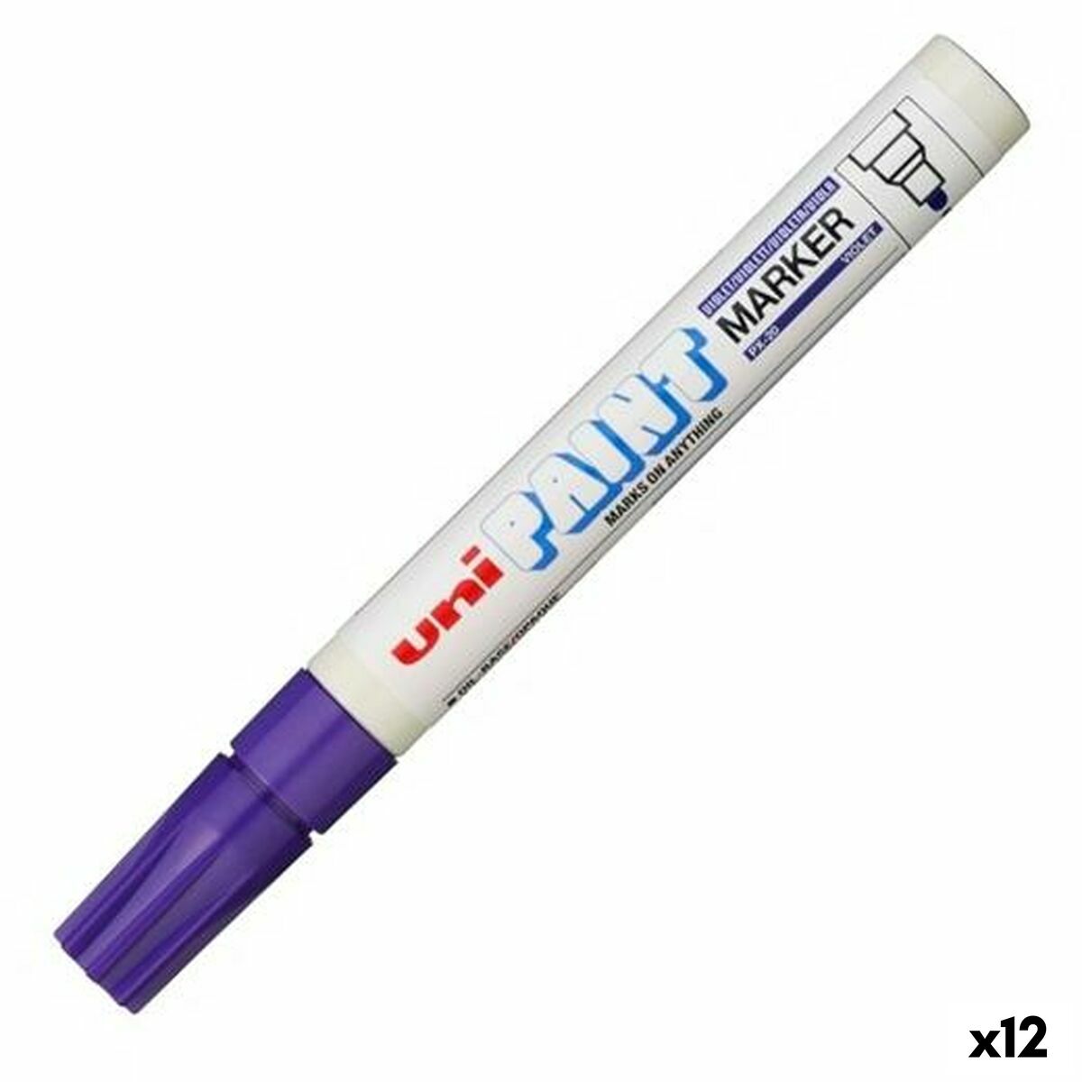 Rotulador permanente Uni-Ball PX-20 Violeta (12 Unidades)