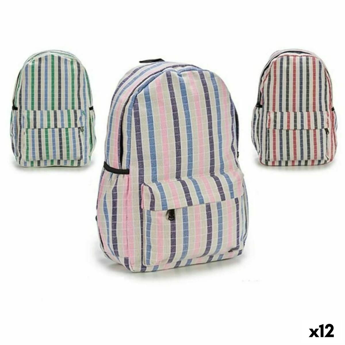 Mochila Escolar Pincello Multicolor 13 x 45 x 31 cm 31 x 45 x 13 cm Rayas (12 Unidades)