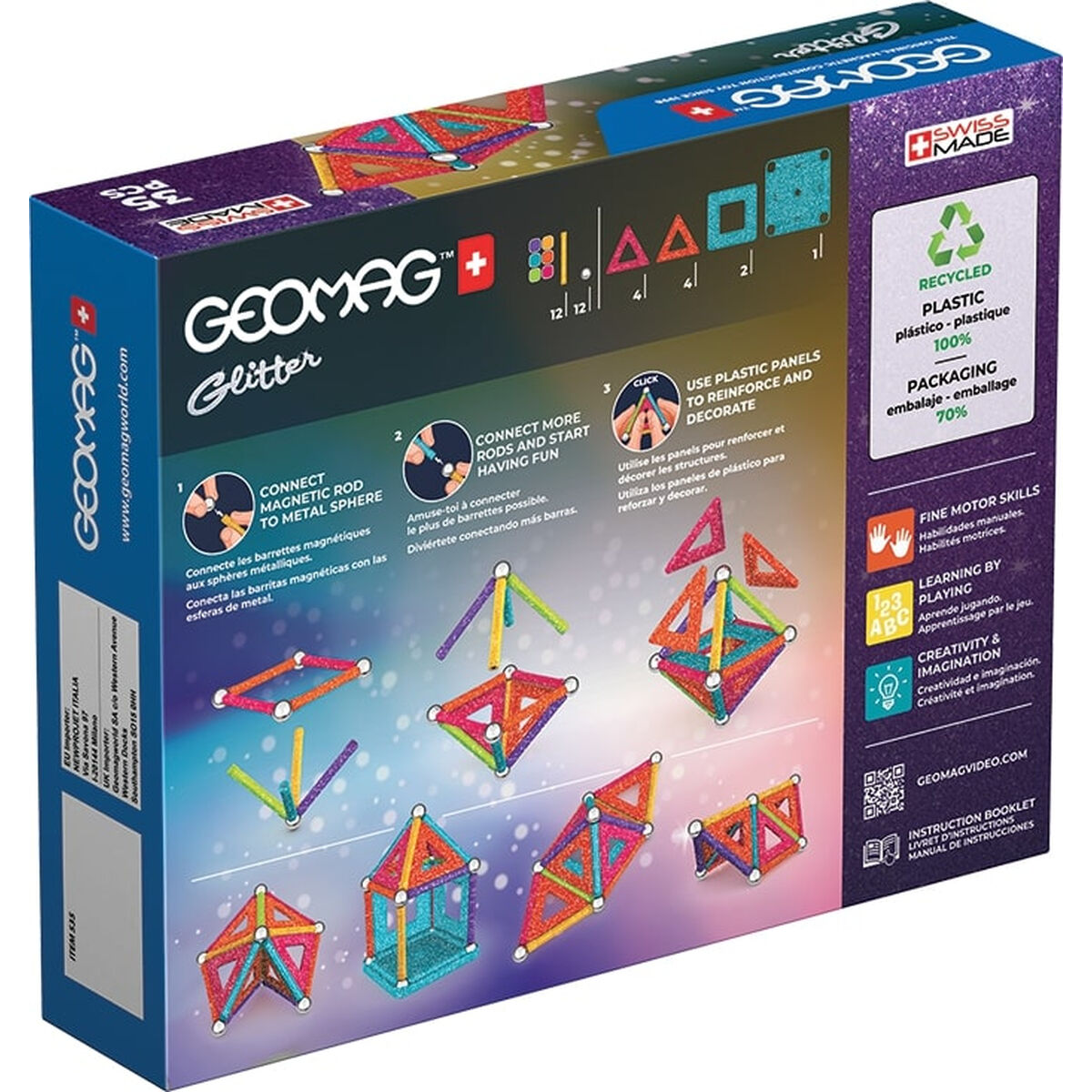 Playset Geomag Glitter (35 Piezas)
