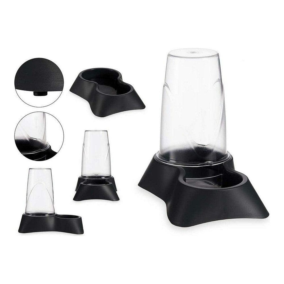 Comedero para Mascotas Mascow Transparente Antracita Polipropileno 650 ml 12,5 x 18 x 19 cm