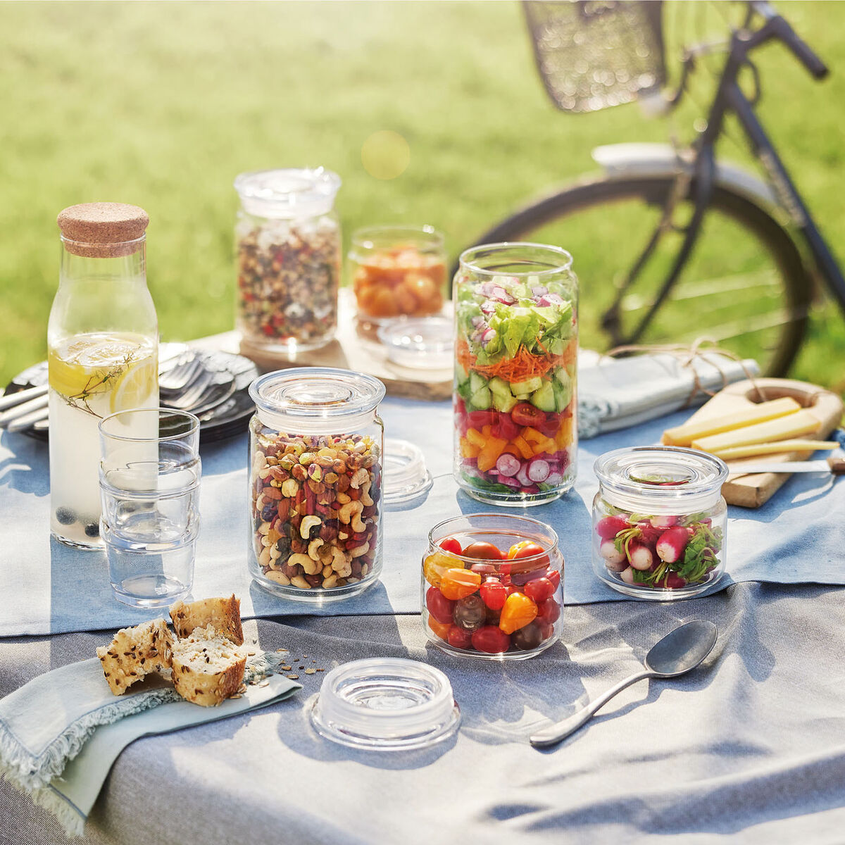 Tarro Luminarc Pav Transparente Silicona Vidrio (500 ml) (6 Unidades)