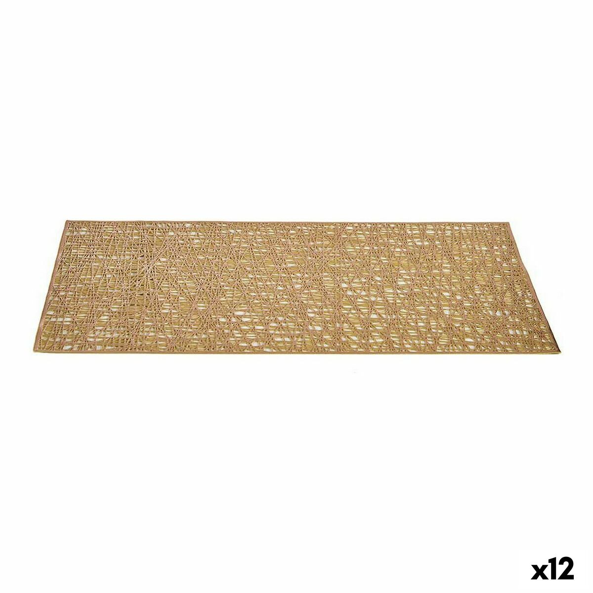 Salvamantel Kinvara Dorado Plástico 30 % Poliéster 45 x 0,01 x 30 cm (12 Unidades)