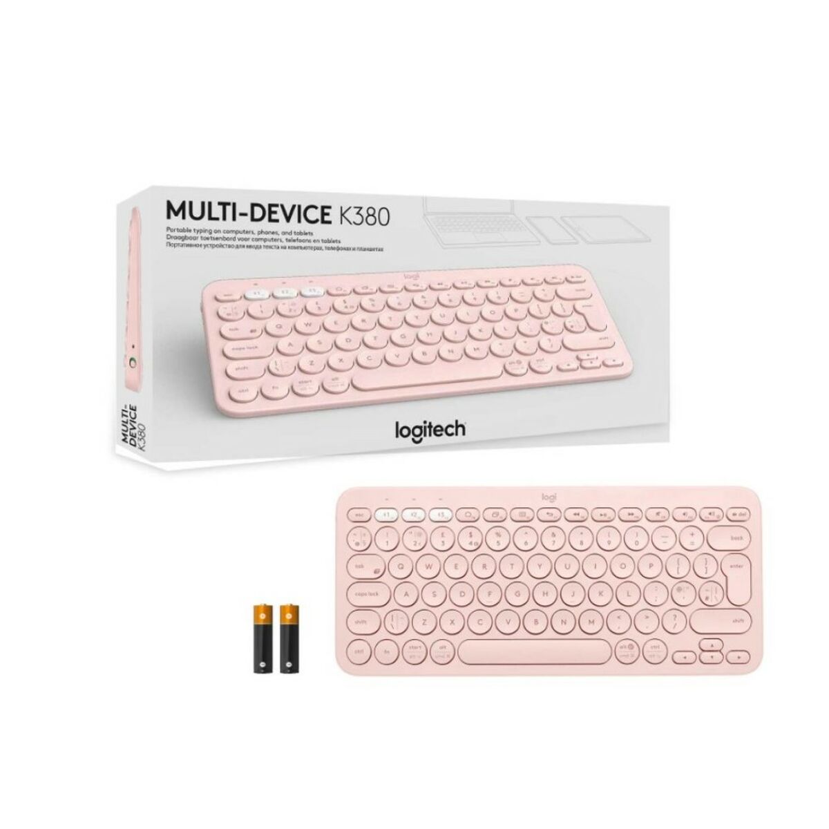 Teclado Inalámbrico Logitech K380  Rosa Qwerty Español