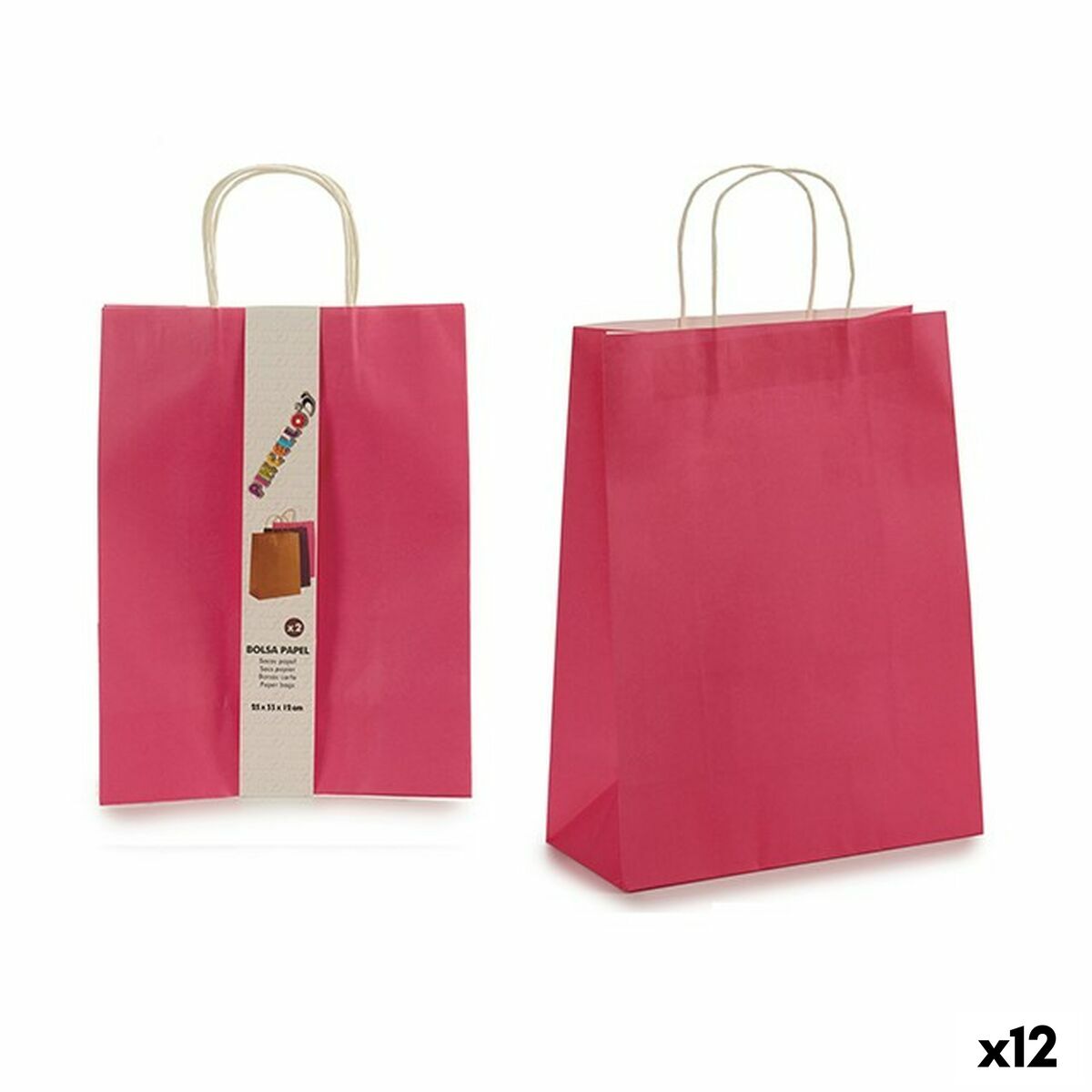 Set de Bolsas Pincello 11,5 x 42 x 25 cm Papel 2 Piezas (12 Unidades)