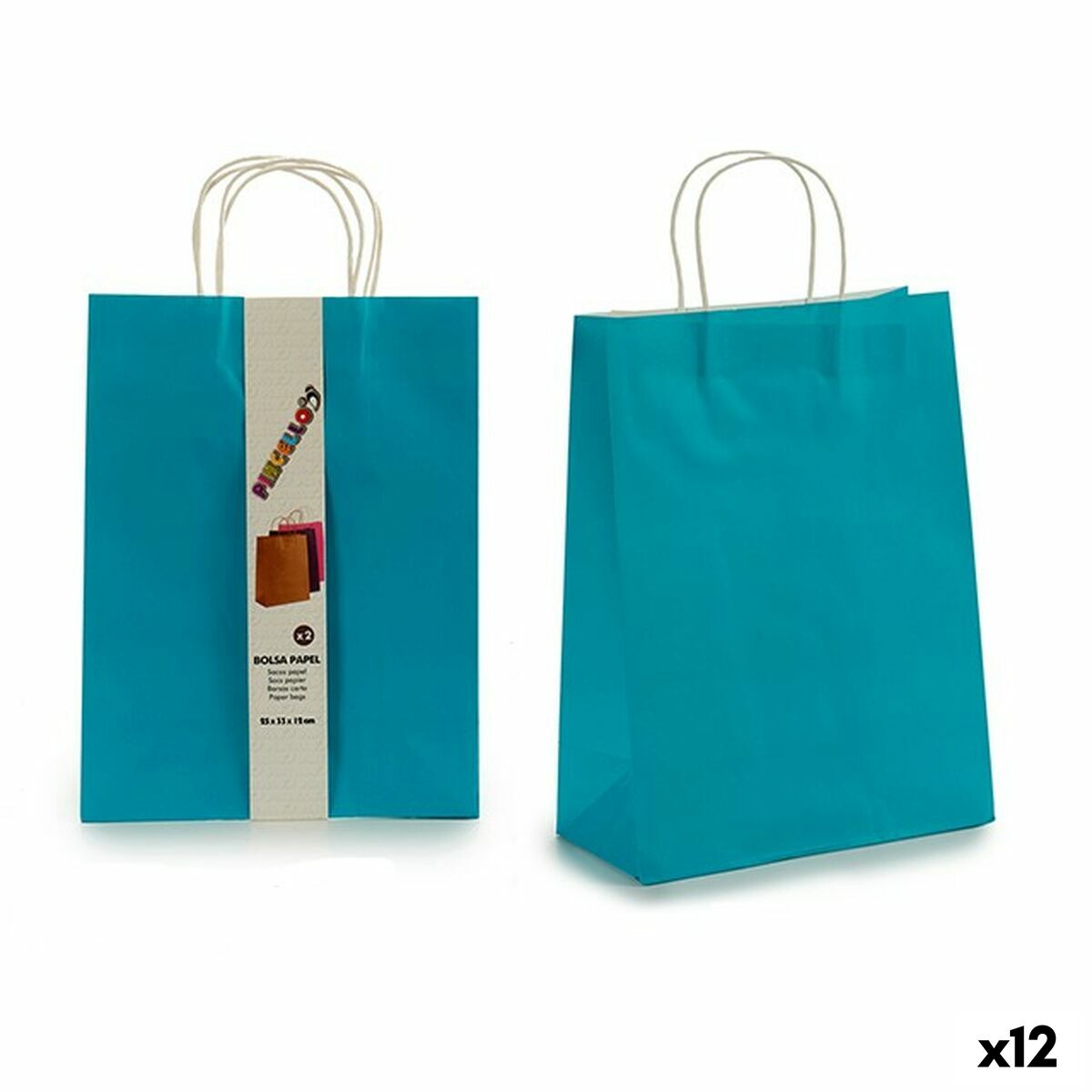 Set de Bolsas Pincello 11,5 x 42 x 25 cm Papel 2 Piezas (12 Unidades)