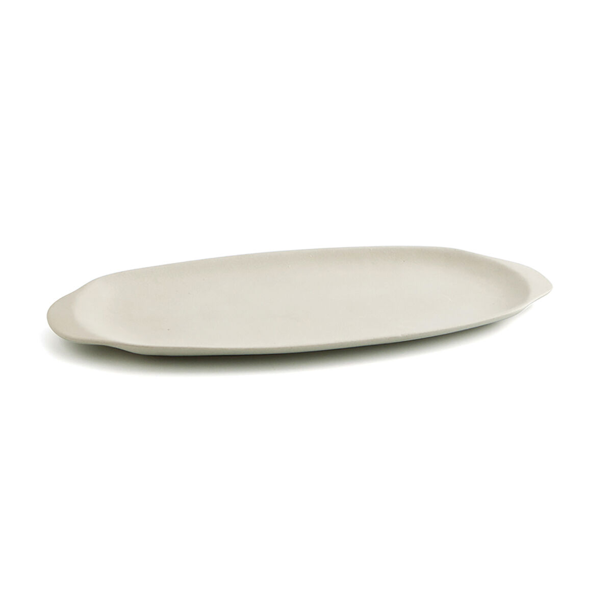 Bandeja de Aperitivos Quid Mineral Gres Beige Cerámica 13 x 30,5 cm (8 Unidades)