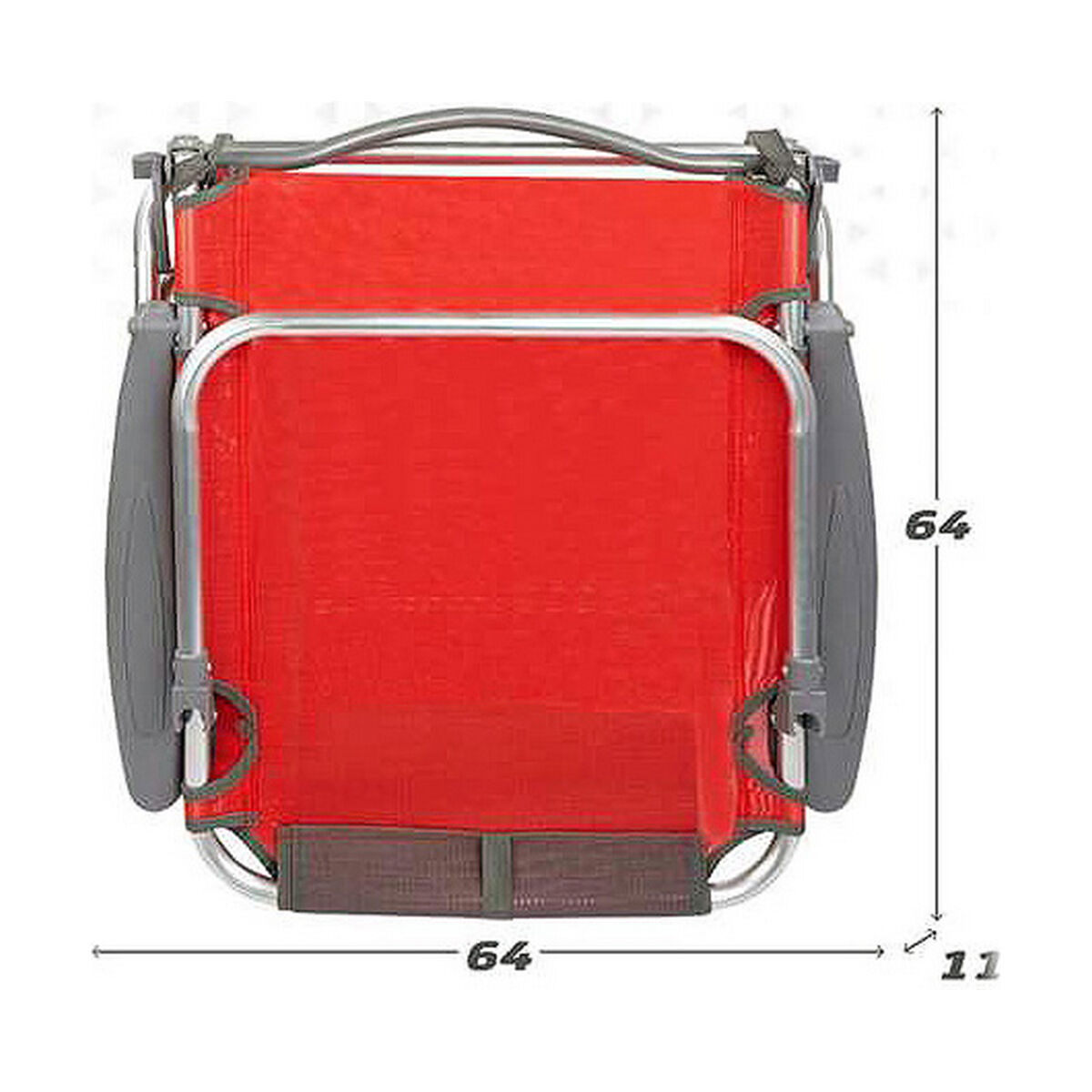 Silla de Playa Aktive Rojo 51 x 45 x 76 cm