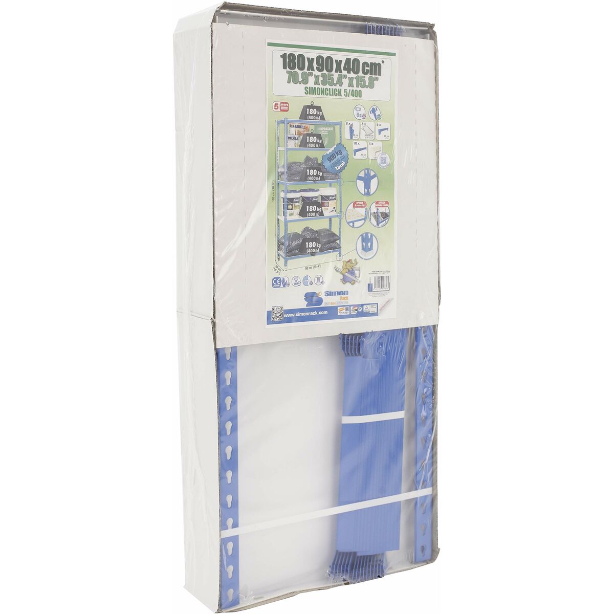 Estantería Simon Rack Simonclick 5/400 Metal 180 x 90 x 40 cm 5 Estantes