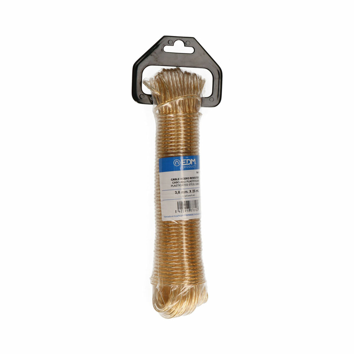 Madeja de cable EDM 87810 Oro Dorado Acero 3,8 mm x 25 m