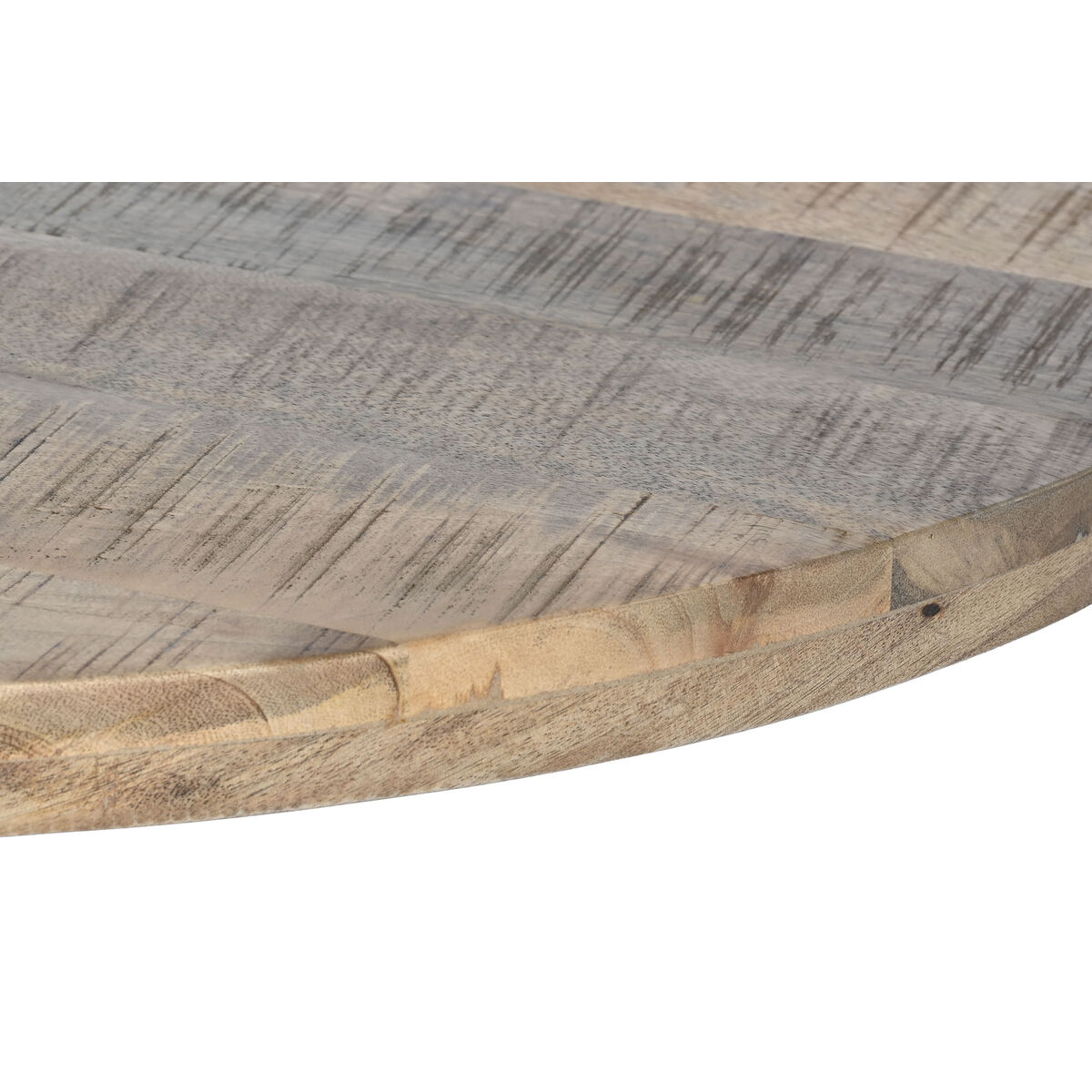 Mesa de Comedor DKD Home Decor Natural Negro Metal Madera de mango 200 x 100 x 76 cm