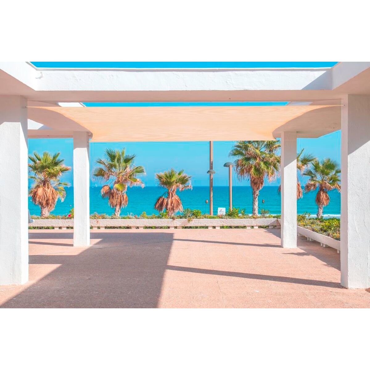 Vela de sombra Vela sombreo Beige 300 x 300 x 0,5 cm Toldo