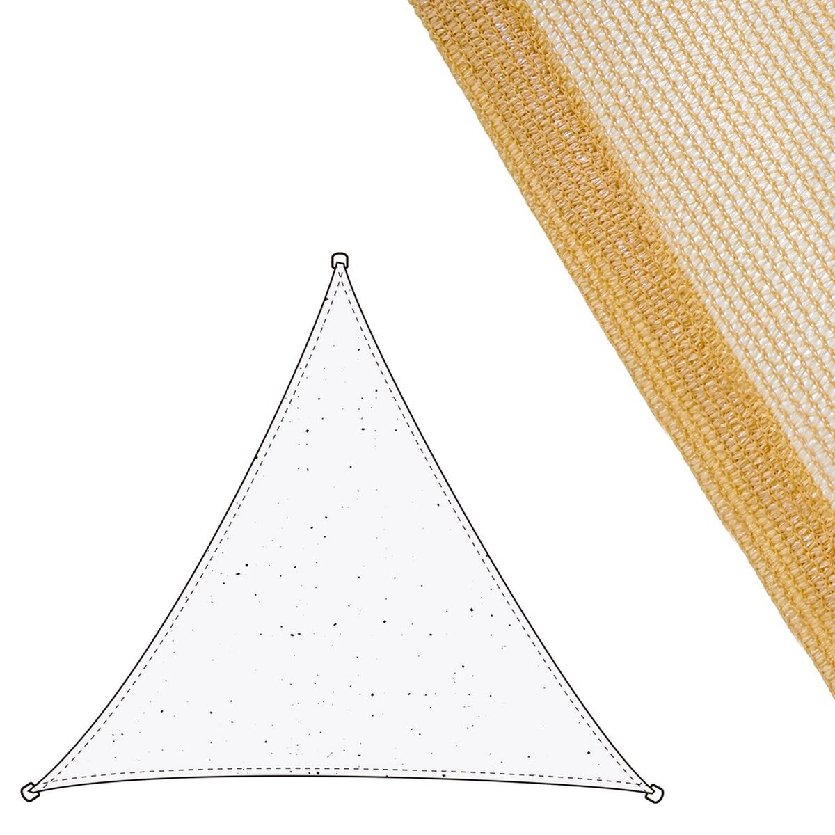 Vela de sombra Vela sombreo Beige 3 x 3 m 300 x 300 x 0,5 cm Toldo