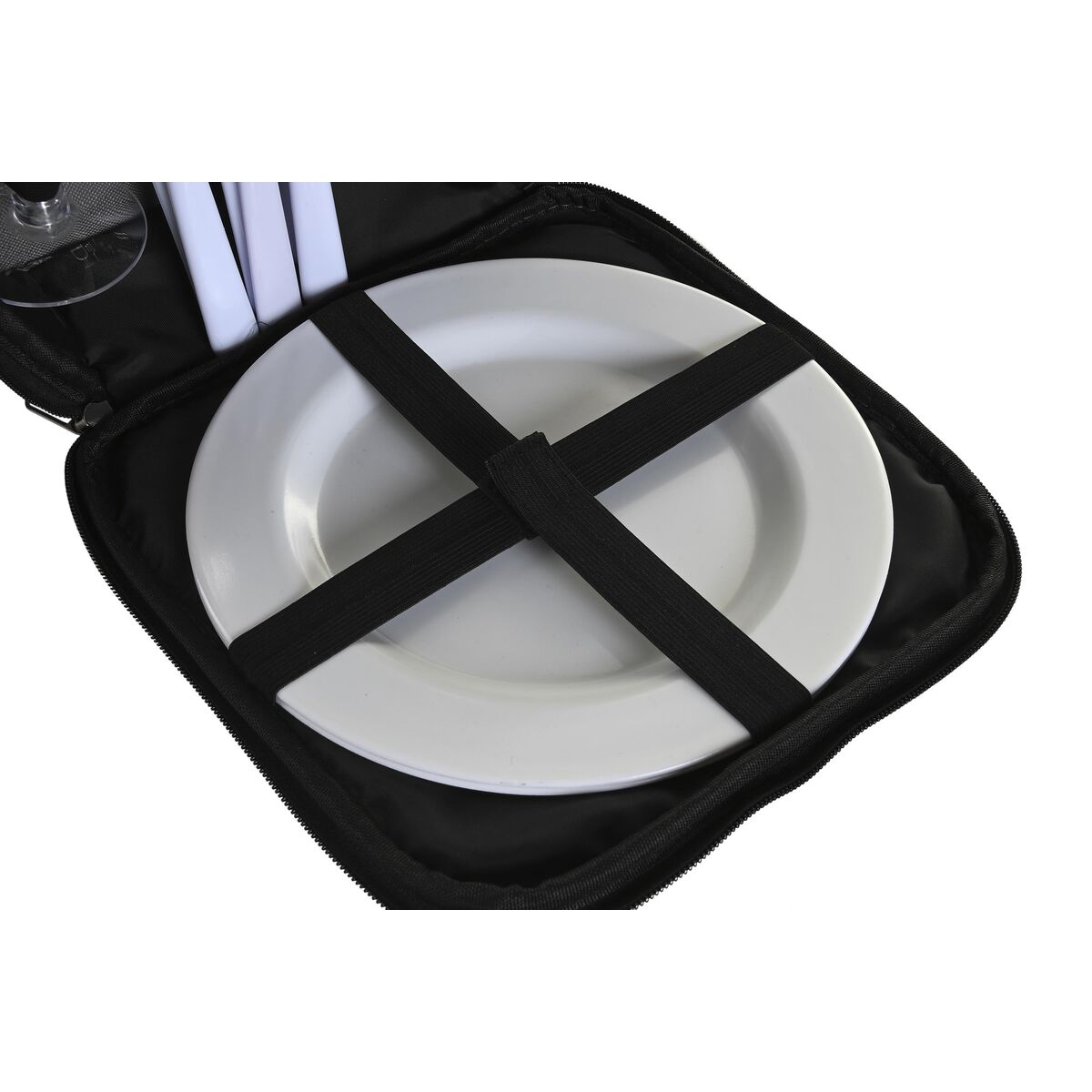 Set de pícnic DKD Home Decor 28,5 x 20 x 39 cm Gris oscuro