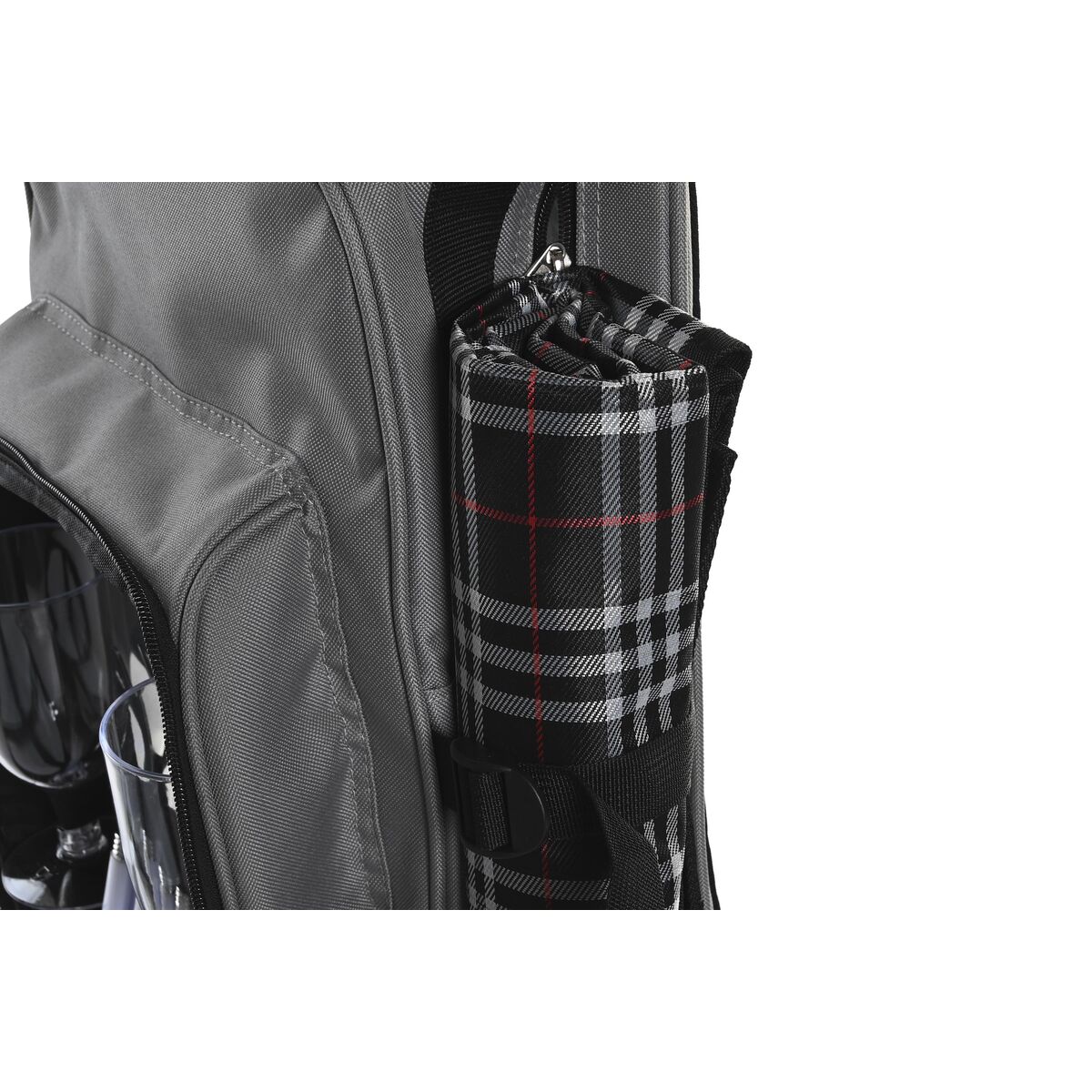 Set de pícnic DKD Home Decor 28,5 x 20 x 39 cm Gris oscuro