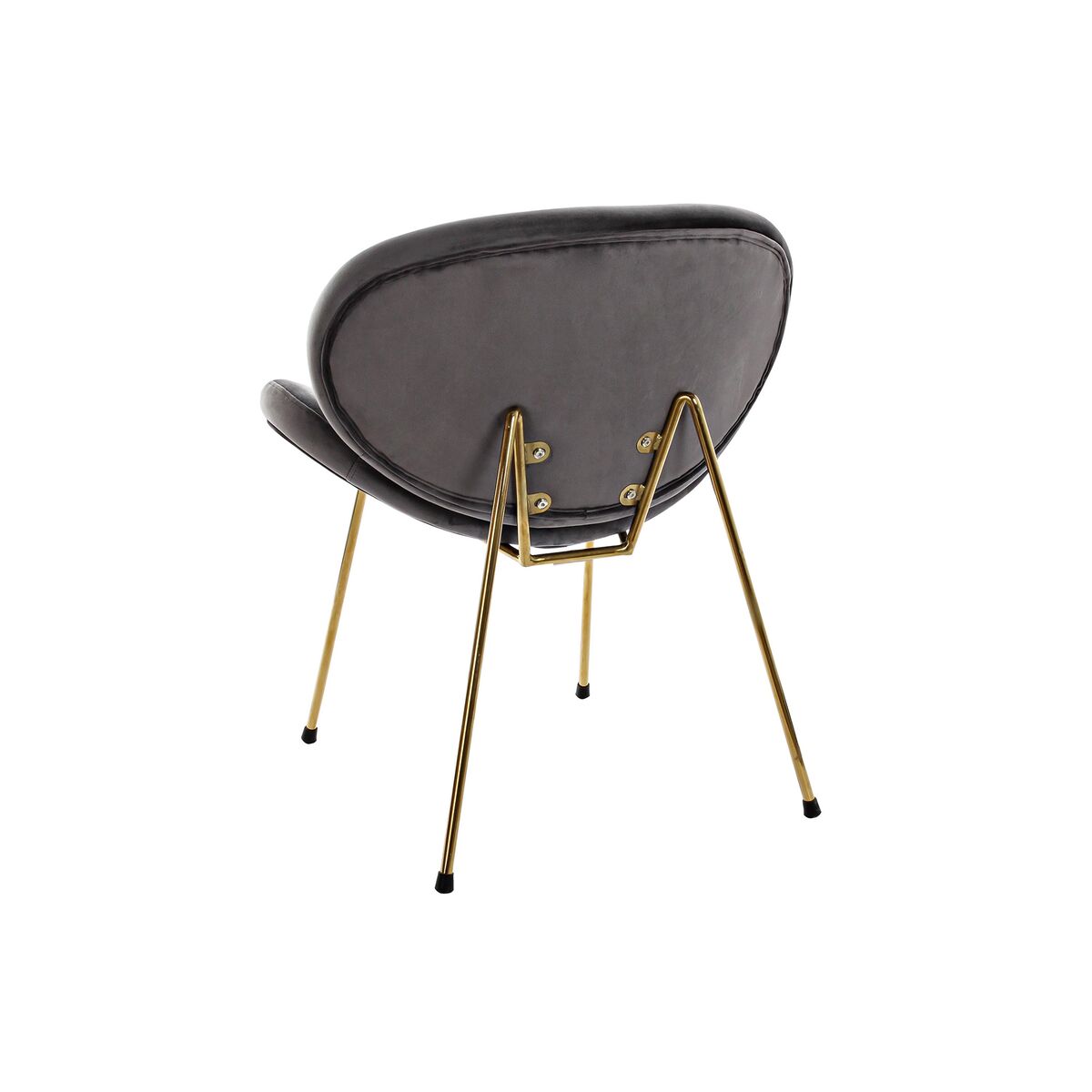 Silla DKD Home Decor Negro Dorado Poliéster Metal 62 x 58 x 73 cm