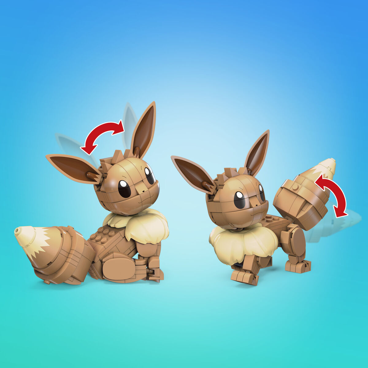 Figura Articulada Mega Construx  Eevee Medium + 7 Años 215 Piezas