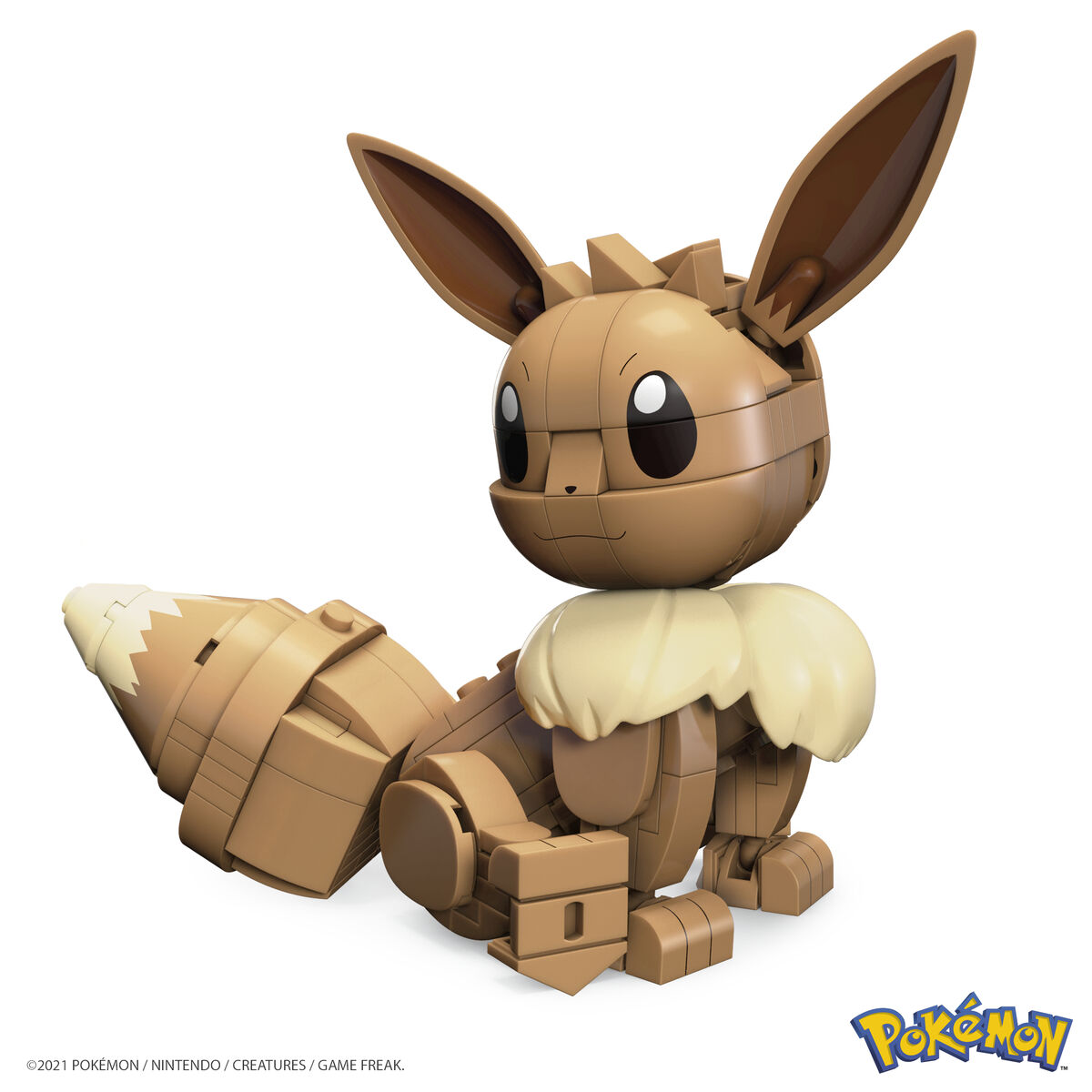 Figura Articulada Mega Construx  Eevee Medium + 7 Años 215 Piezas