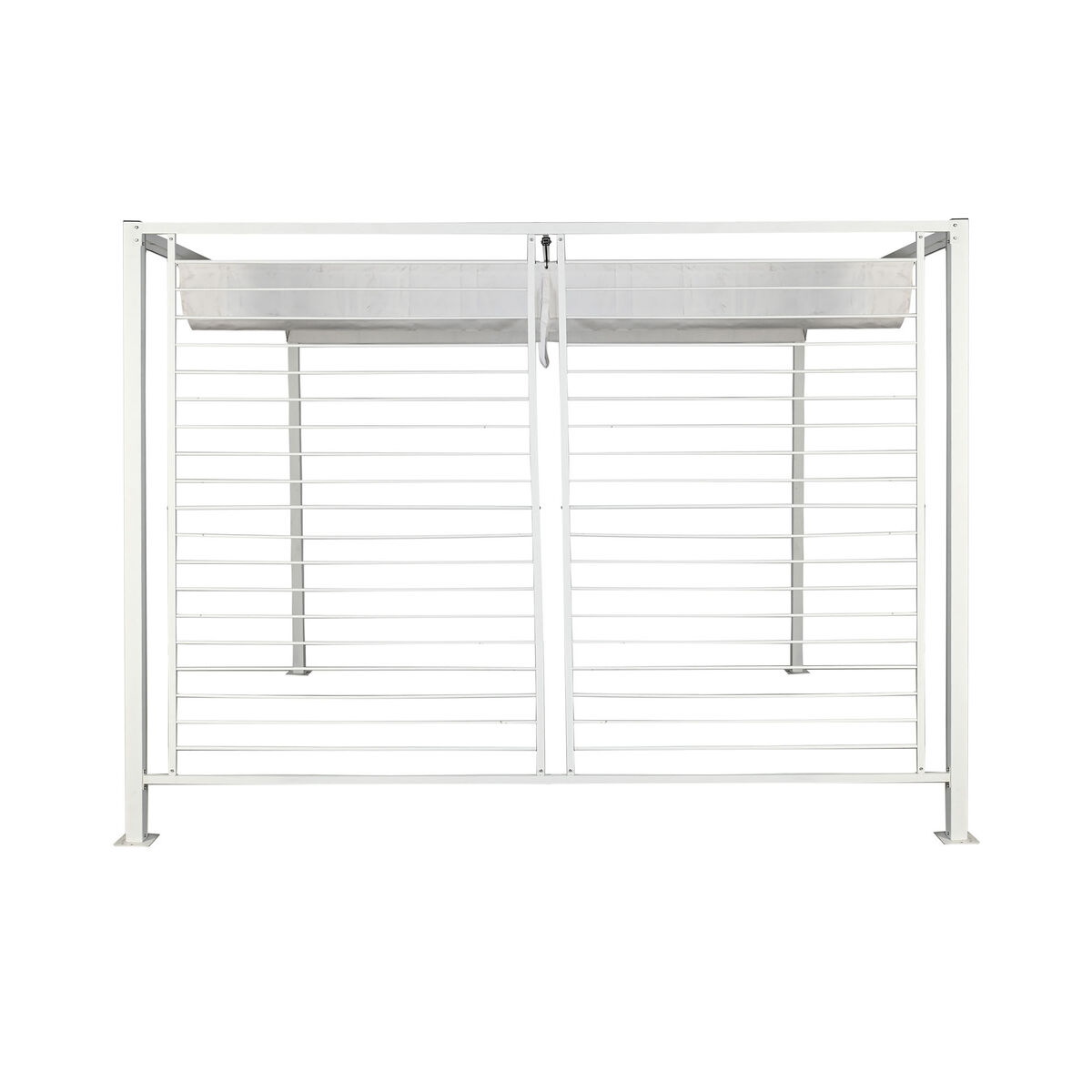 Pérgola DKD Home Decor Blanco 296 x 296 x 225 cm Acero