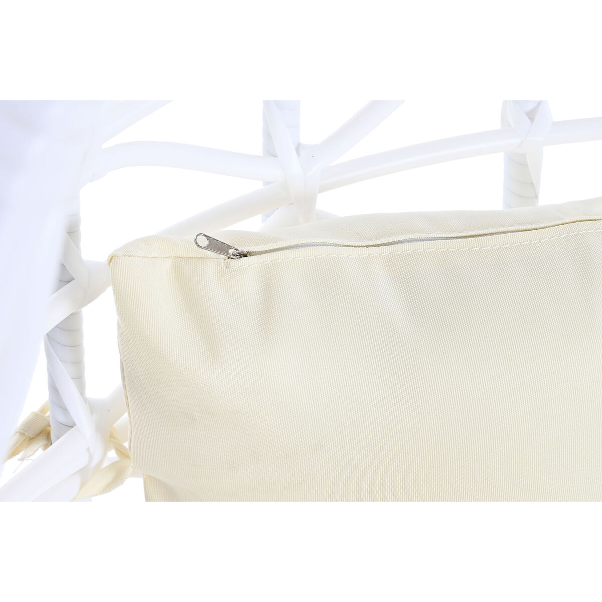 Sillón de jardín colgante DKD Home Decor 90 x 70 x 110 cm Metal ratán sintético Blanco