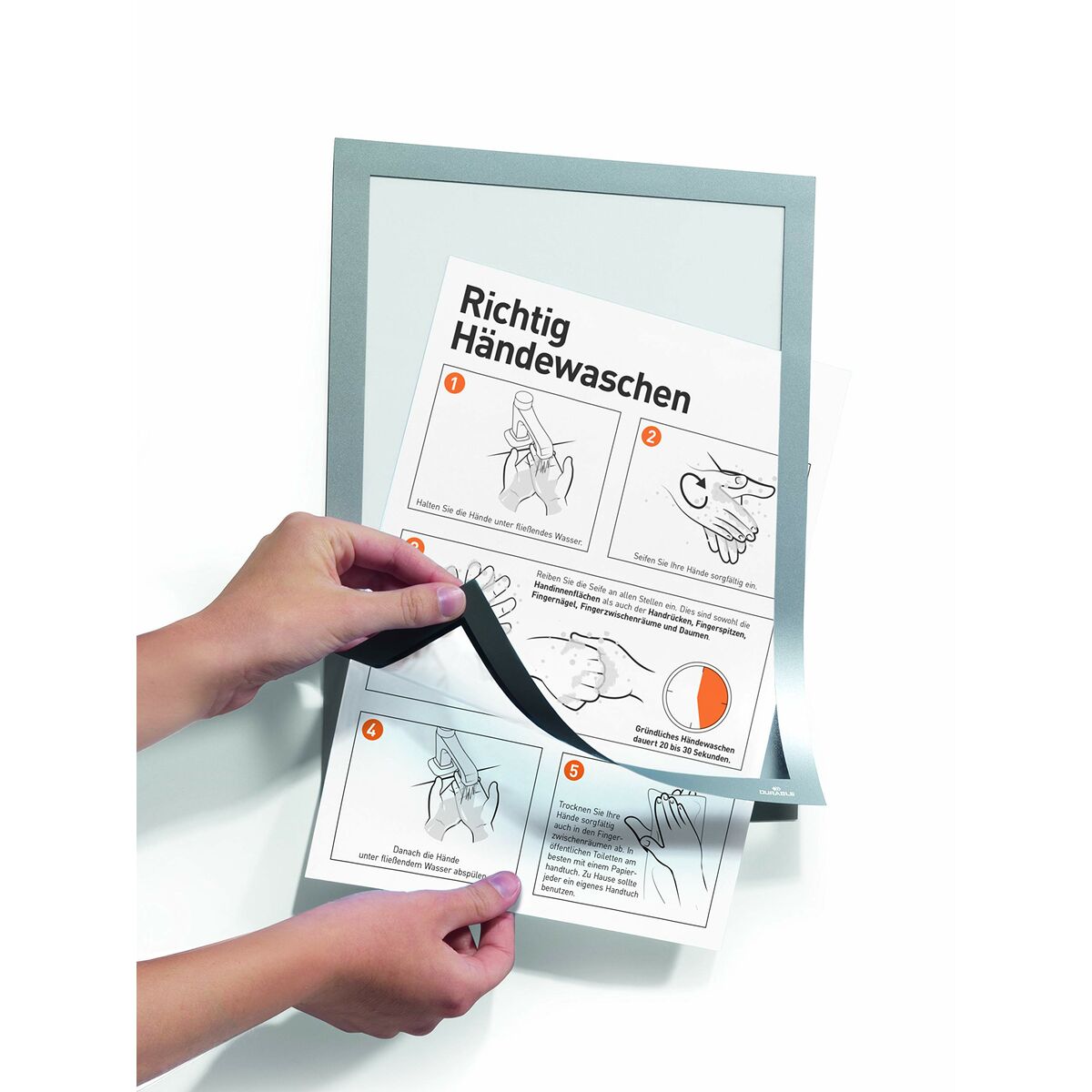 Marco de Fotos Magnético Durable Duraframe Negro (5 Unidades)