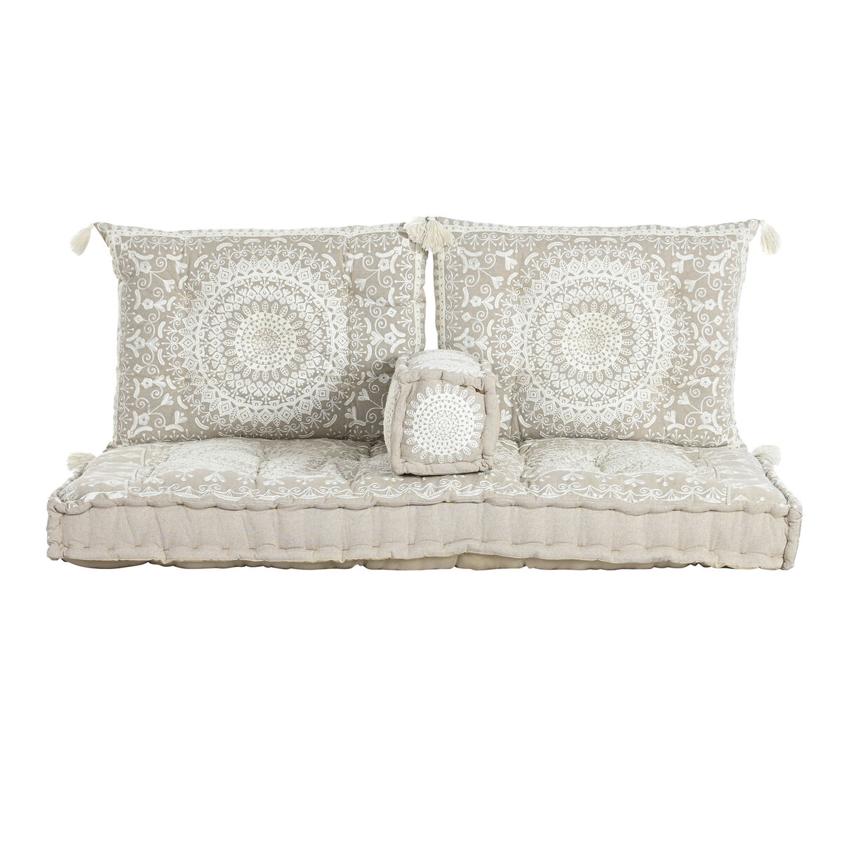 Sillón de jardín DKD Home Decor Beige 155 x 76 x 65 cm