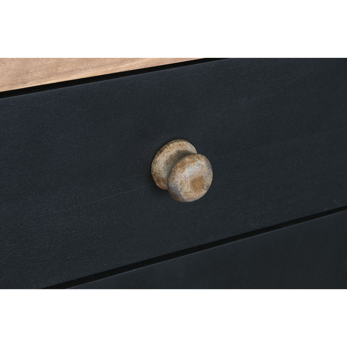 Aparador DKD Home Decor Negro Natural Madera 177 x 38 x 75 cm