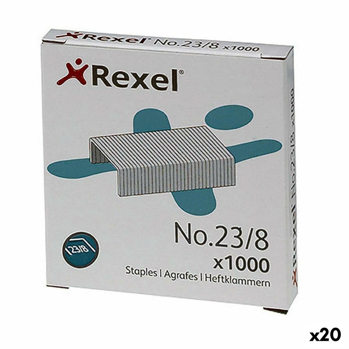 Grapas Rexel 23/8 (20 Unidades)